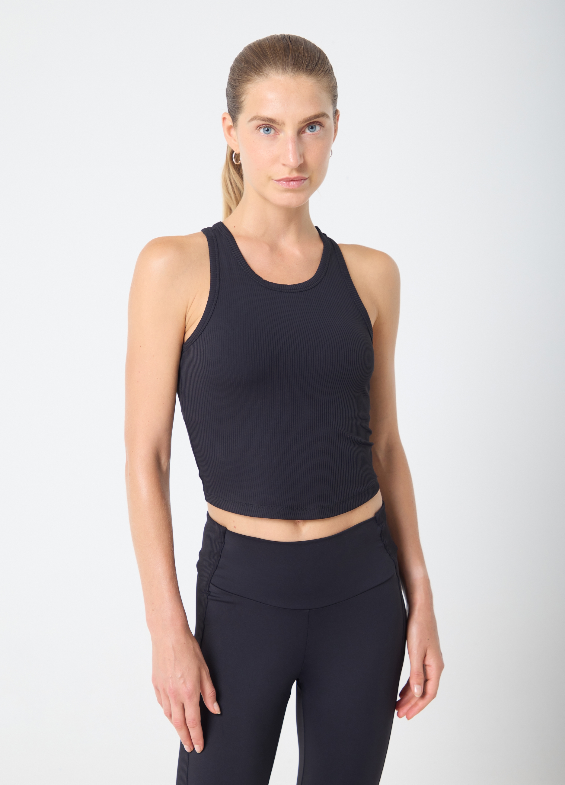 Top De Tirantes De Tejido Técnico Acanalado Altavia Studio, Mujer, Negro, Talla: 34