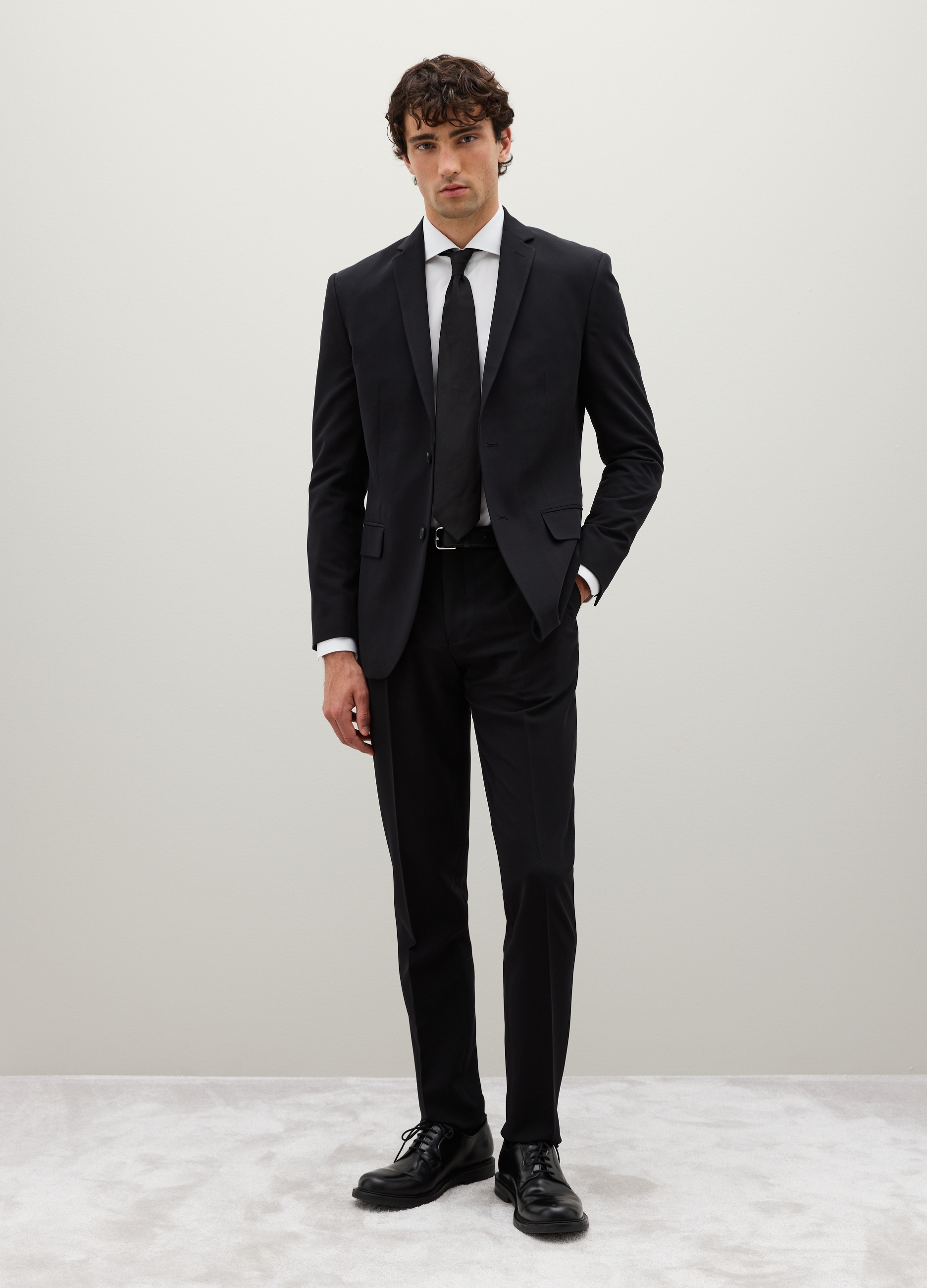 OVS, Pantalones Negros De Ajuste Slim En Tejido Elástico, Hombre, Gunmetal, Talla: 54
