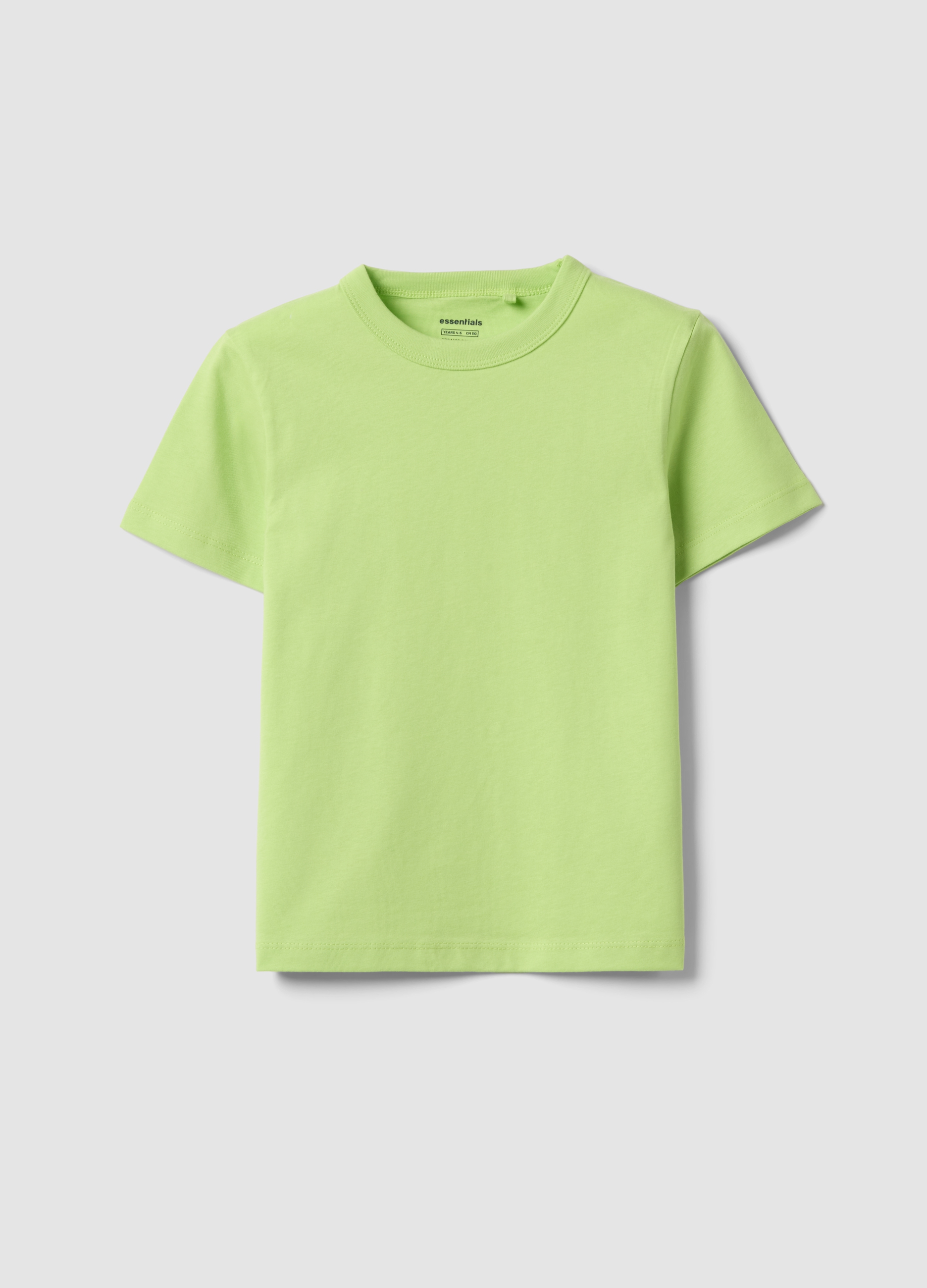 OVS KIDS, Camiseta Infantil Verde 100% Algodón, Corte Oversize, Niño, Verde lima, Talla: 5-6