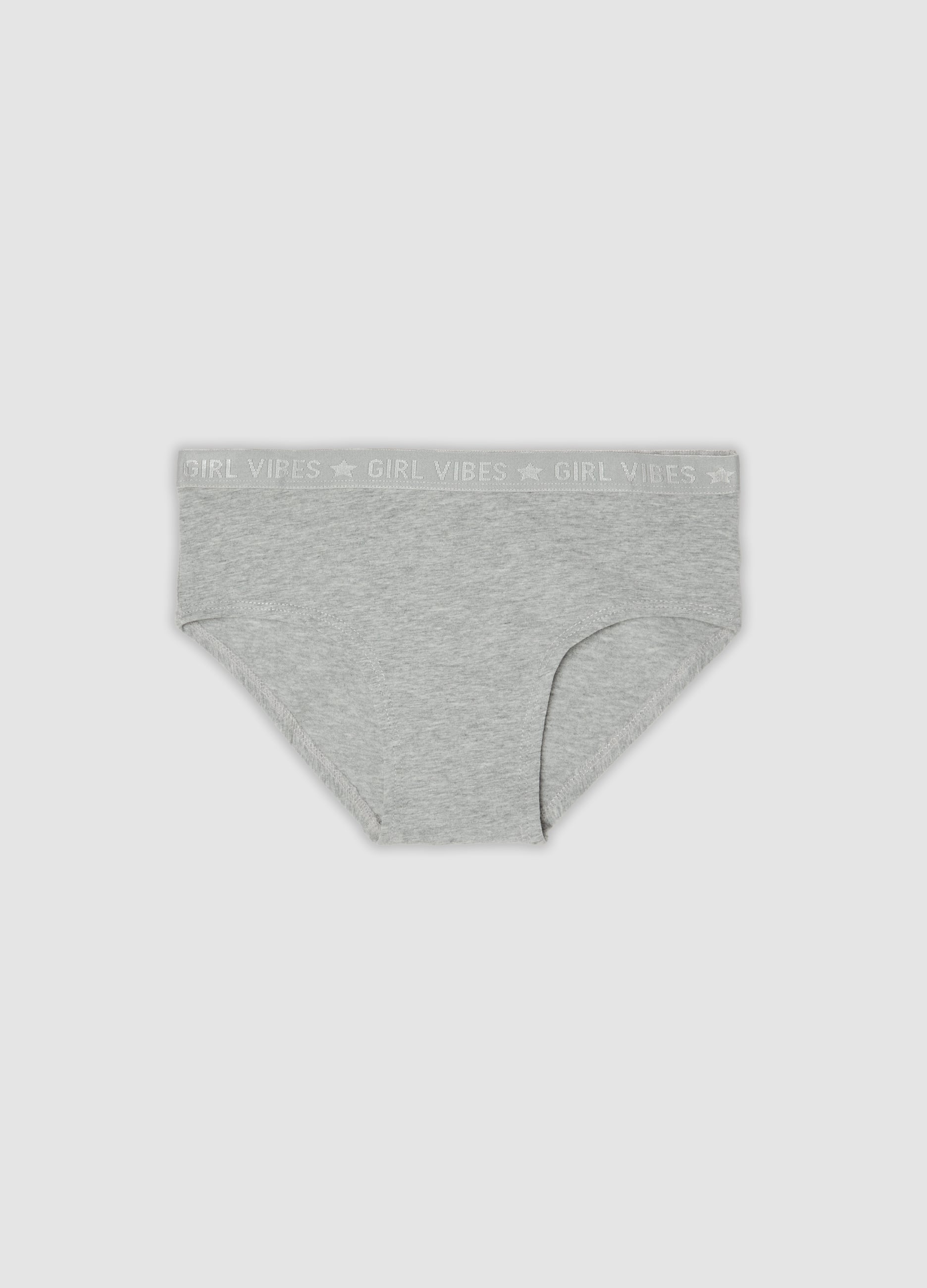 OVS KIDS, Slip Culotte Grigie In Cotone Organico Elasticizzato, Bambina, Grigio, Taglia: 10-11