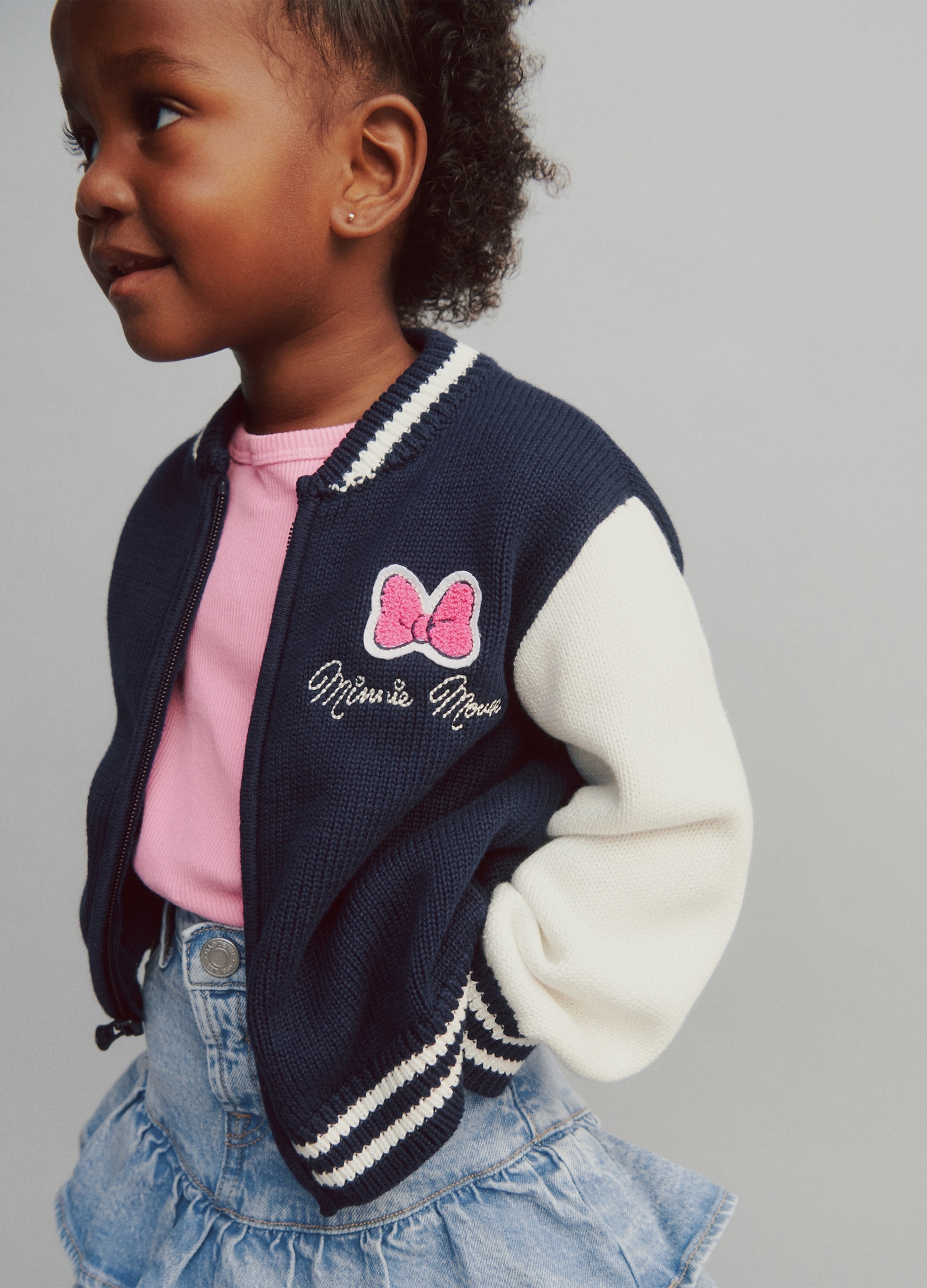GAP KIDS, Bomber In Cotone Minnie Disney, Unisex, Blu, Taglia: 5Y/107-114
