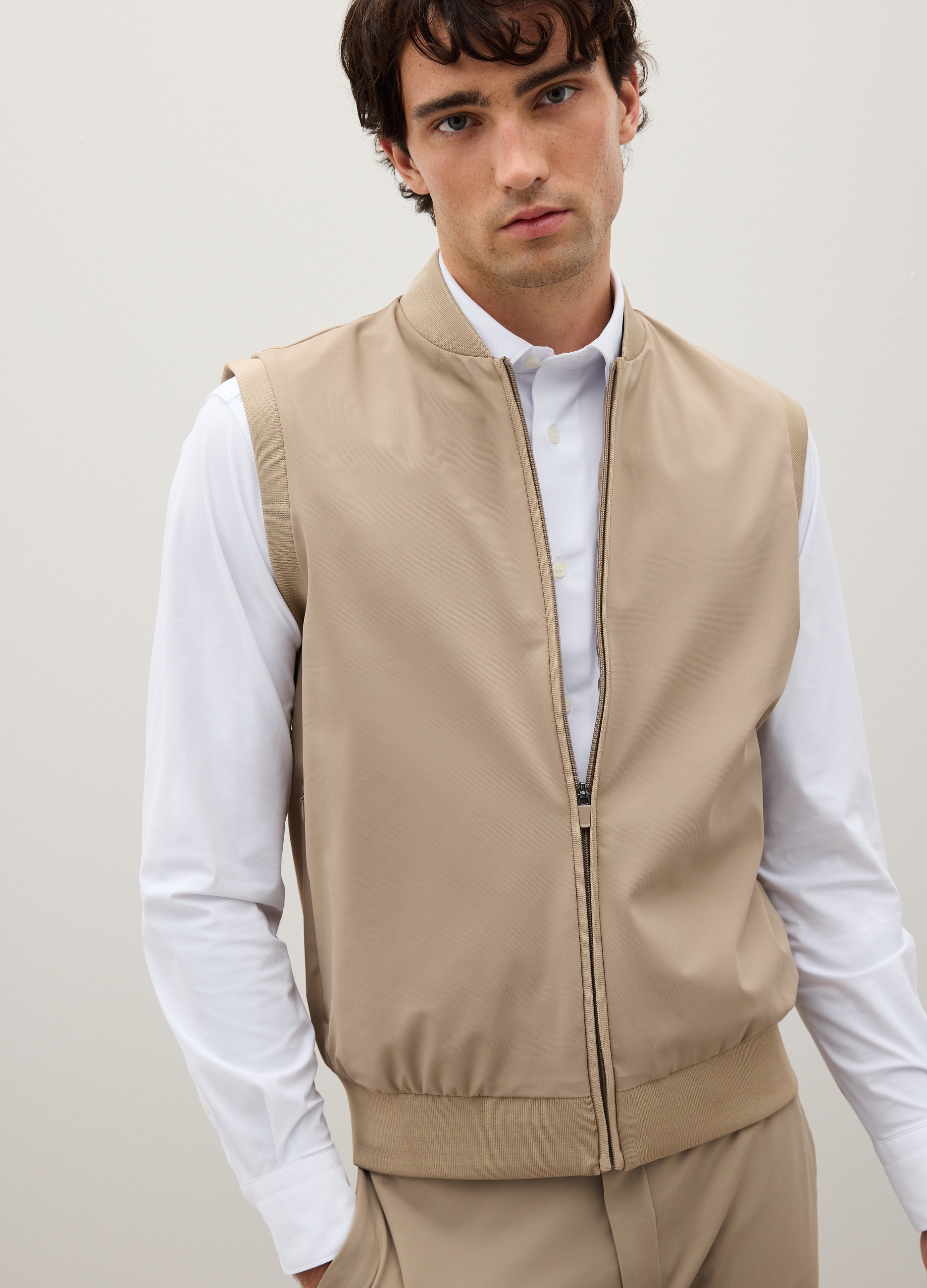 OVS, Chaleco Beige De Tejido Elástico, Hombre, Beige Claro, Talla: XXL