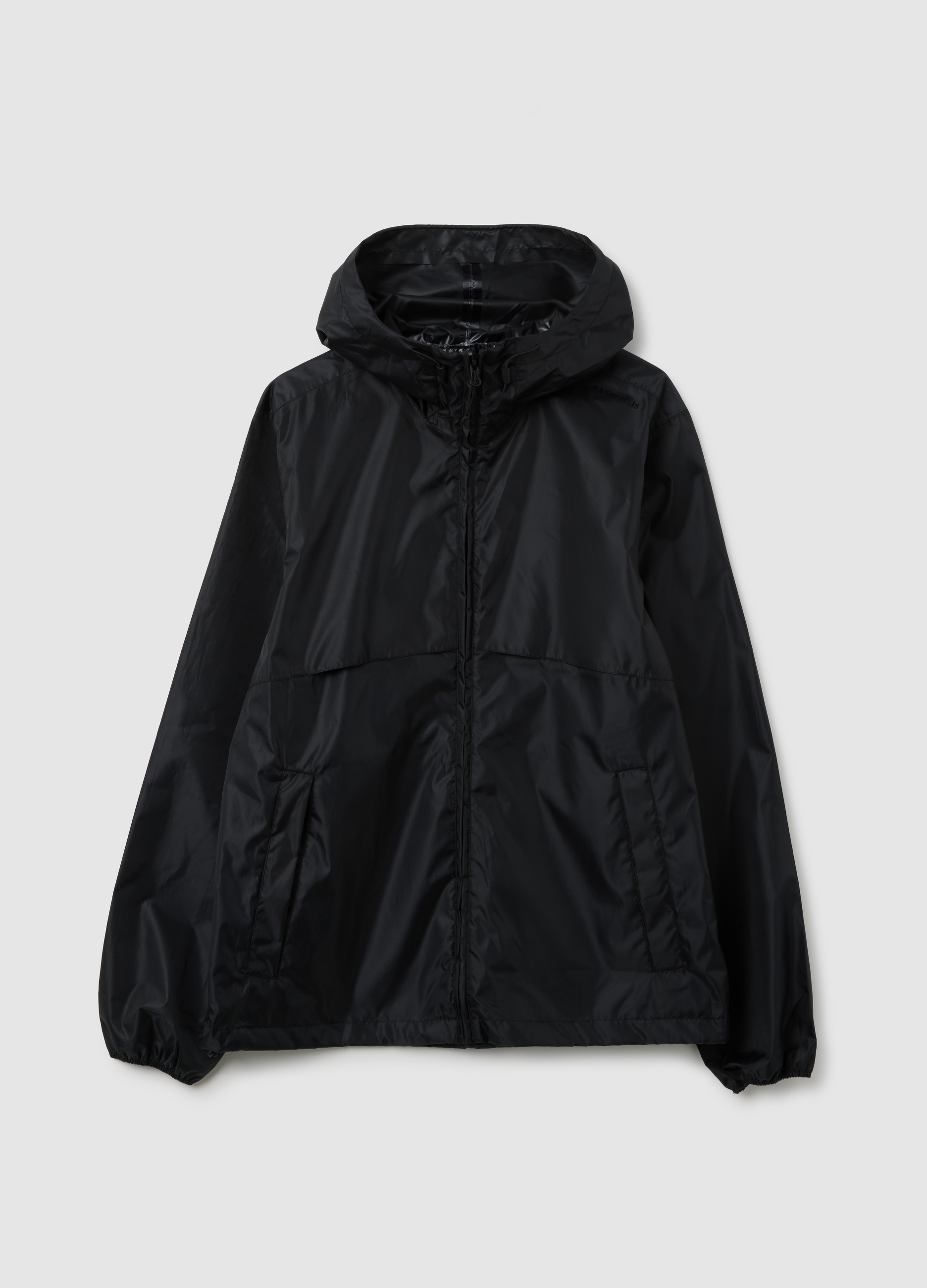 Chaqueta Impermeable Negra Para Mujer, Mujer, Gunmetal, Talla: M