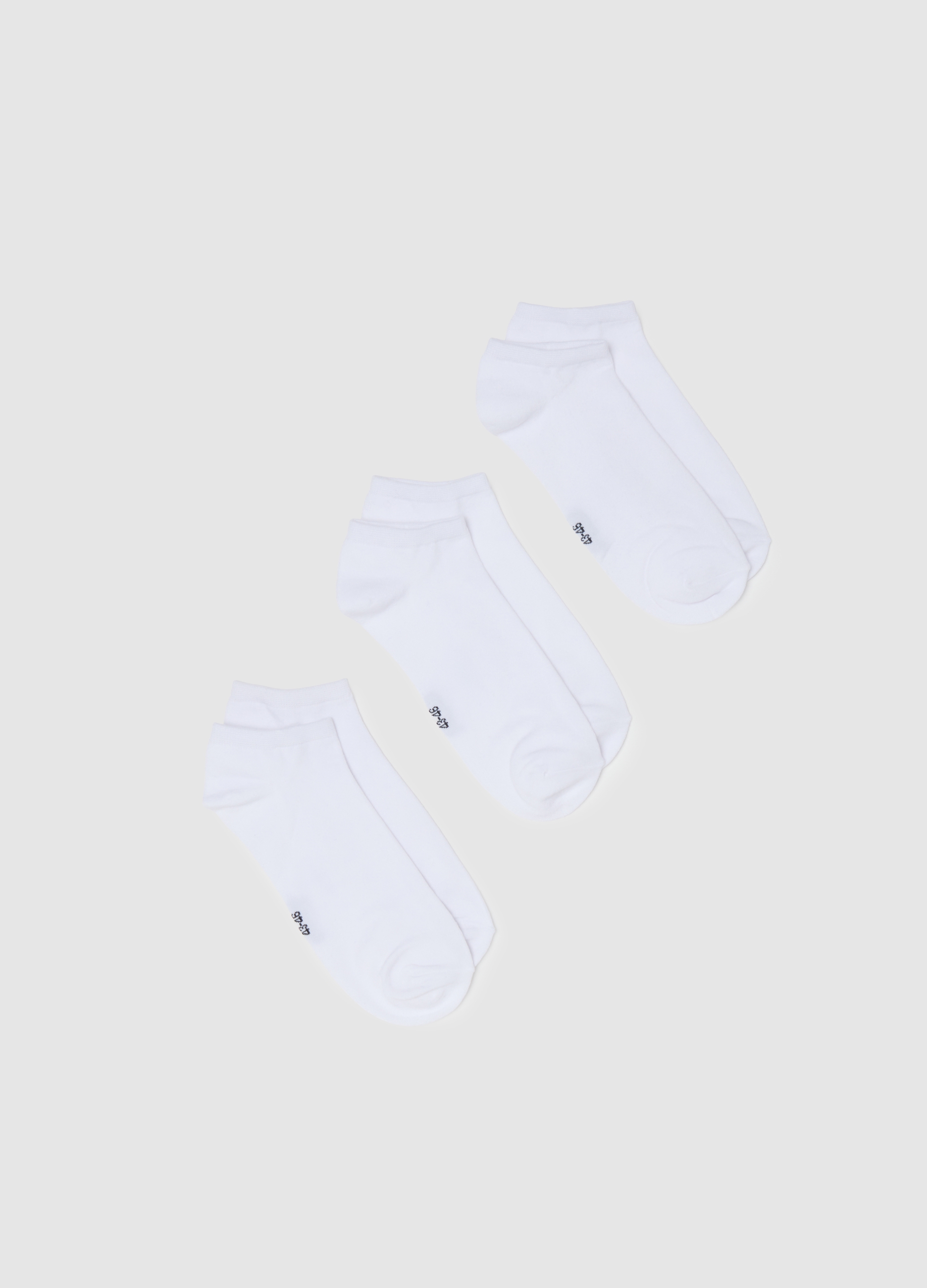Tripack Calcetines Deportivos Blancos En Mezcla De Bambú, Hombre, Blanco óptico, Talla: 38/42