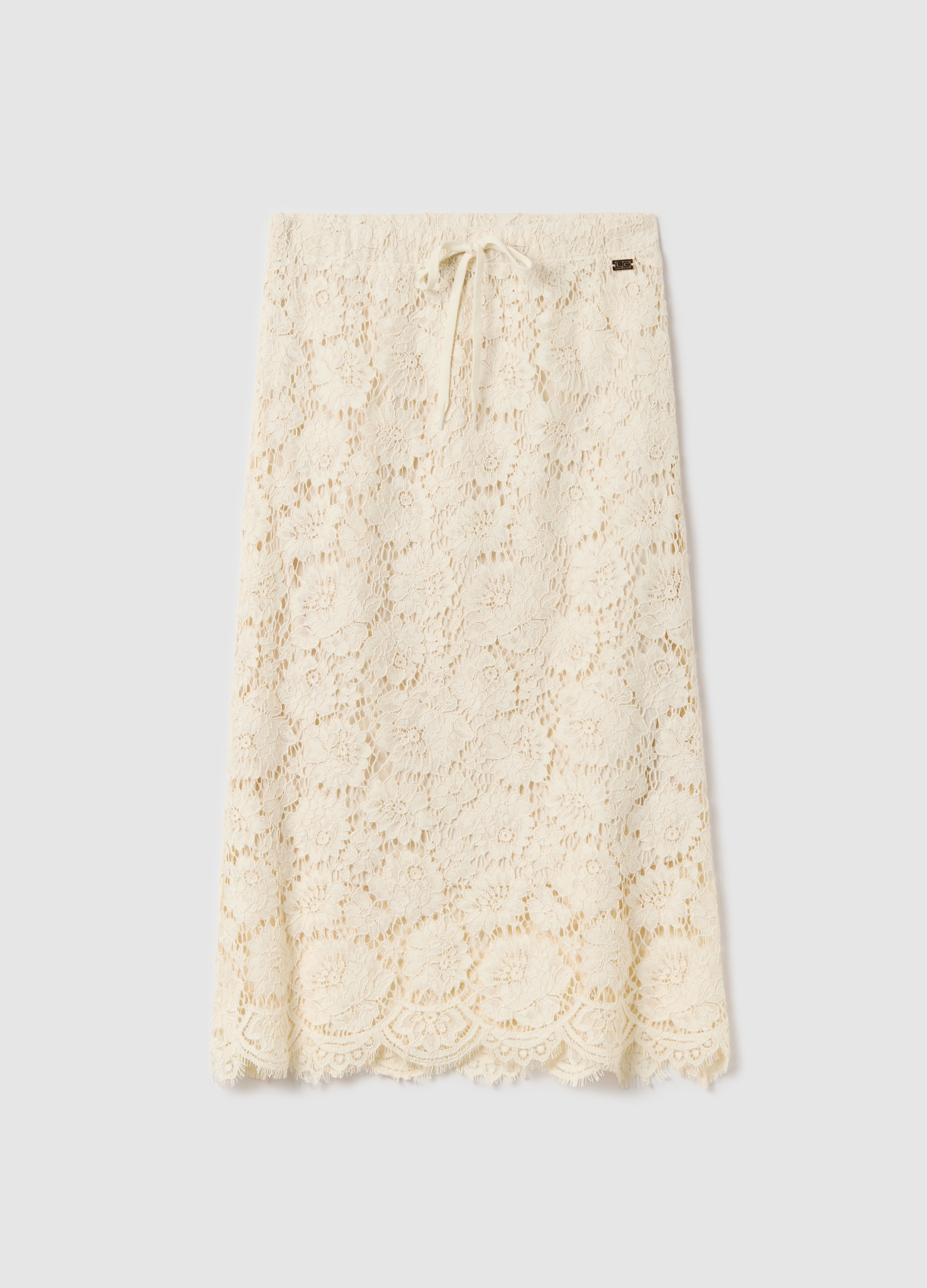 OVS, Gonna Lunga In Pizzo, Donna, Bianco, Taglia: S