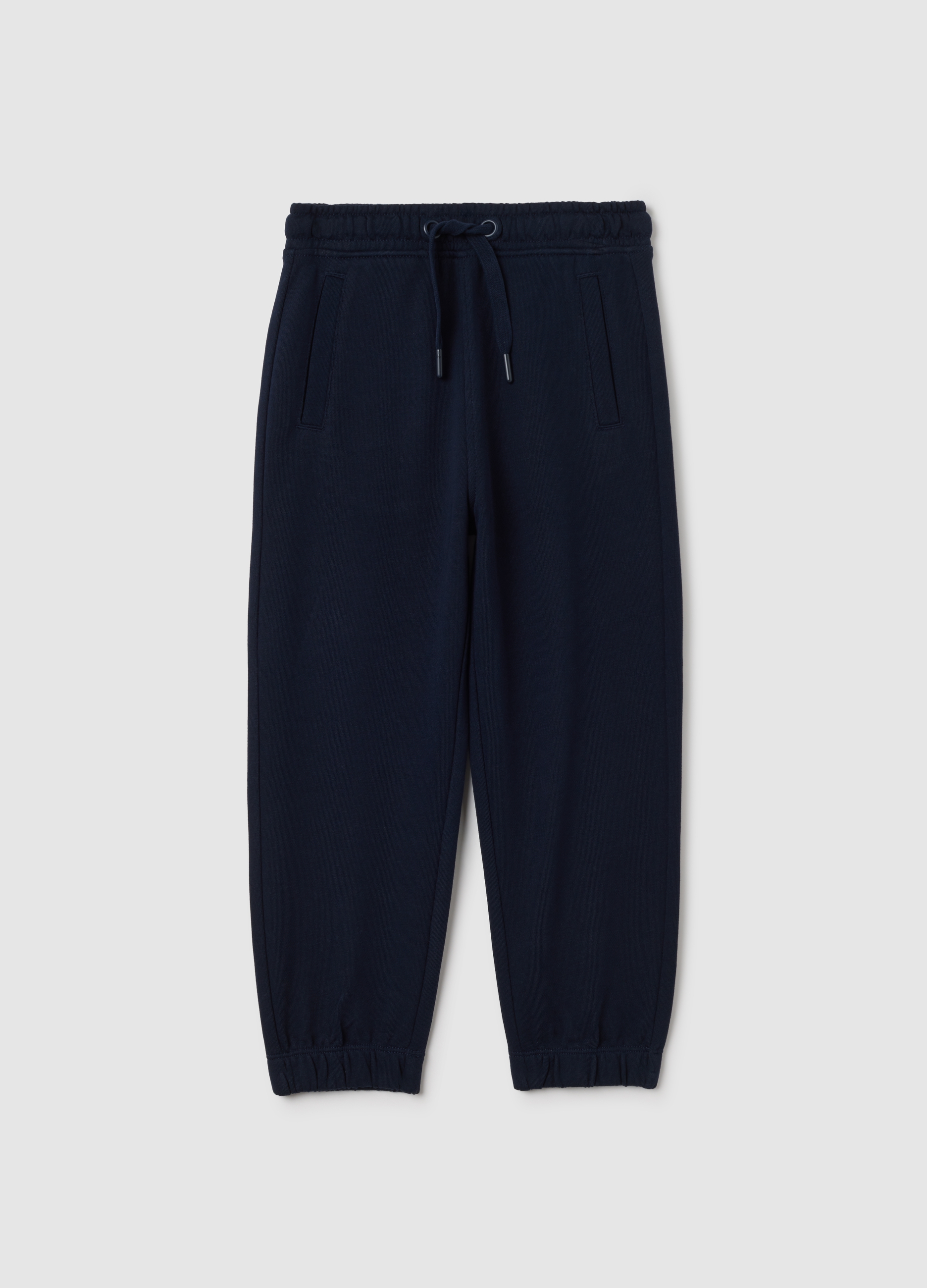 Pantalones Azules Para Niños De Algodón Puro Con Ajuste Regular, Niño, Azul oscuro, Talla: 9-10