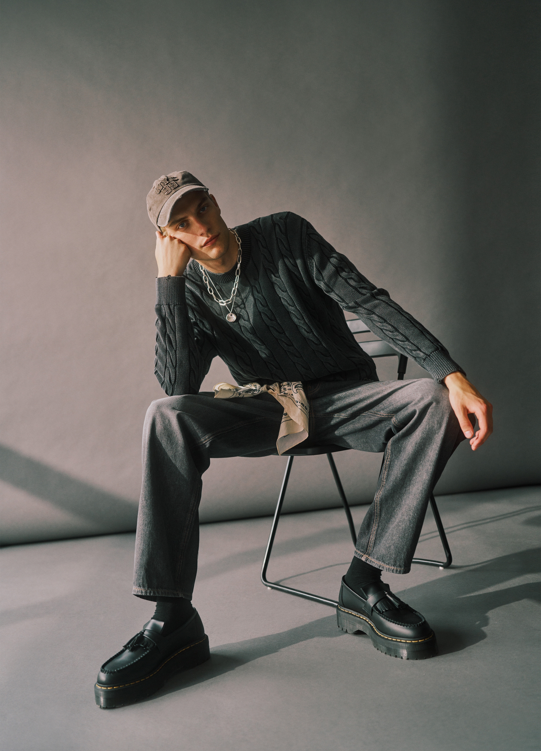 B.ANGEL, Maglione In Puro Cotone Grigio Regular Fit, Uomo, Grigio, Taglia: S