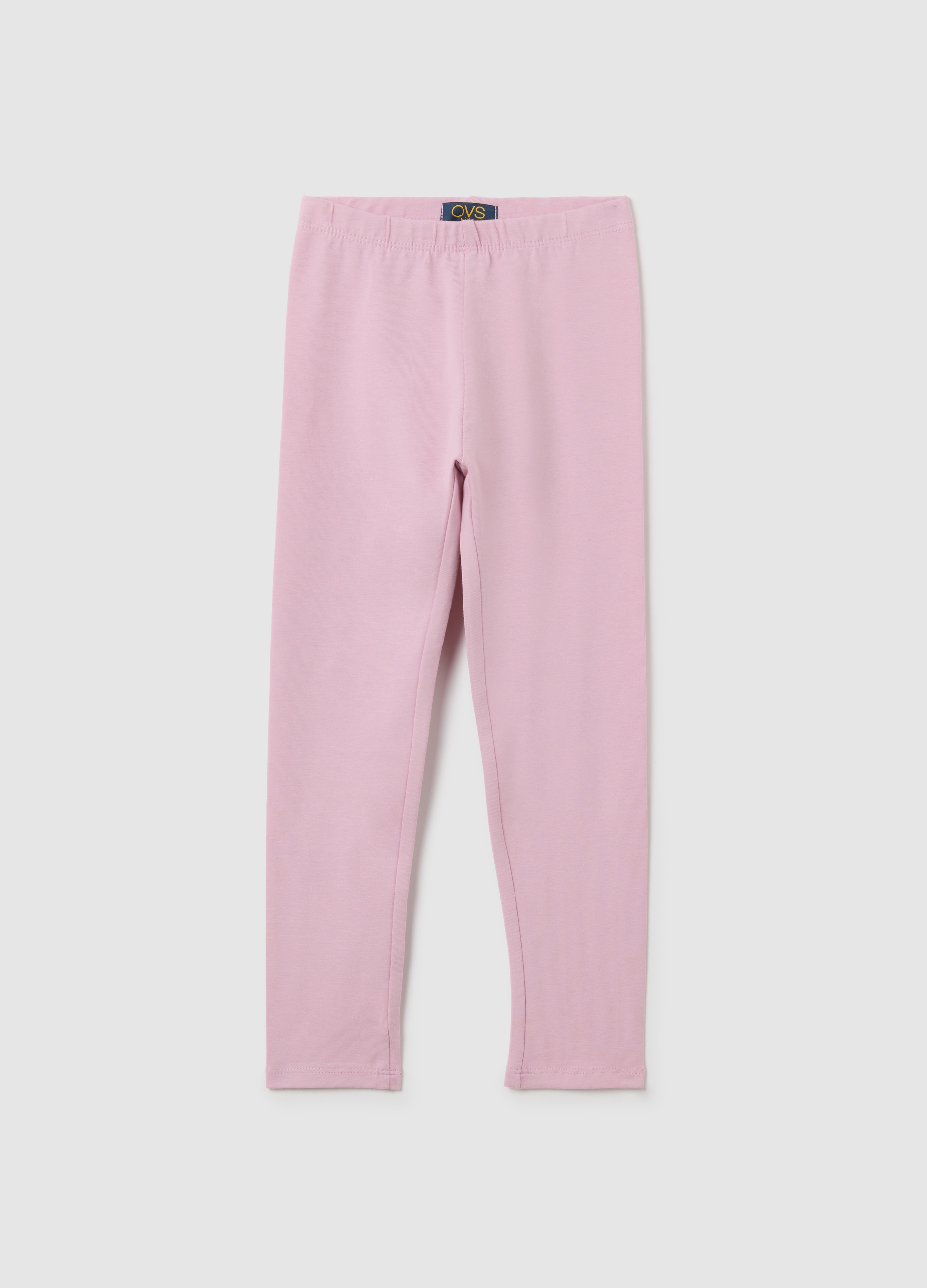 OVS, Mädchen-leggings Aus Pinkem Elastischem Baumwollstoff, Regular Fit, Mädchen, Hellviolett, Größe: 3-4