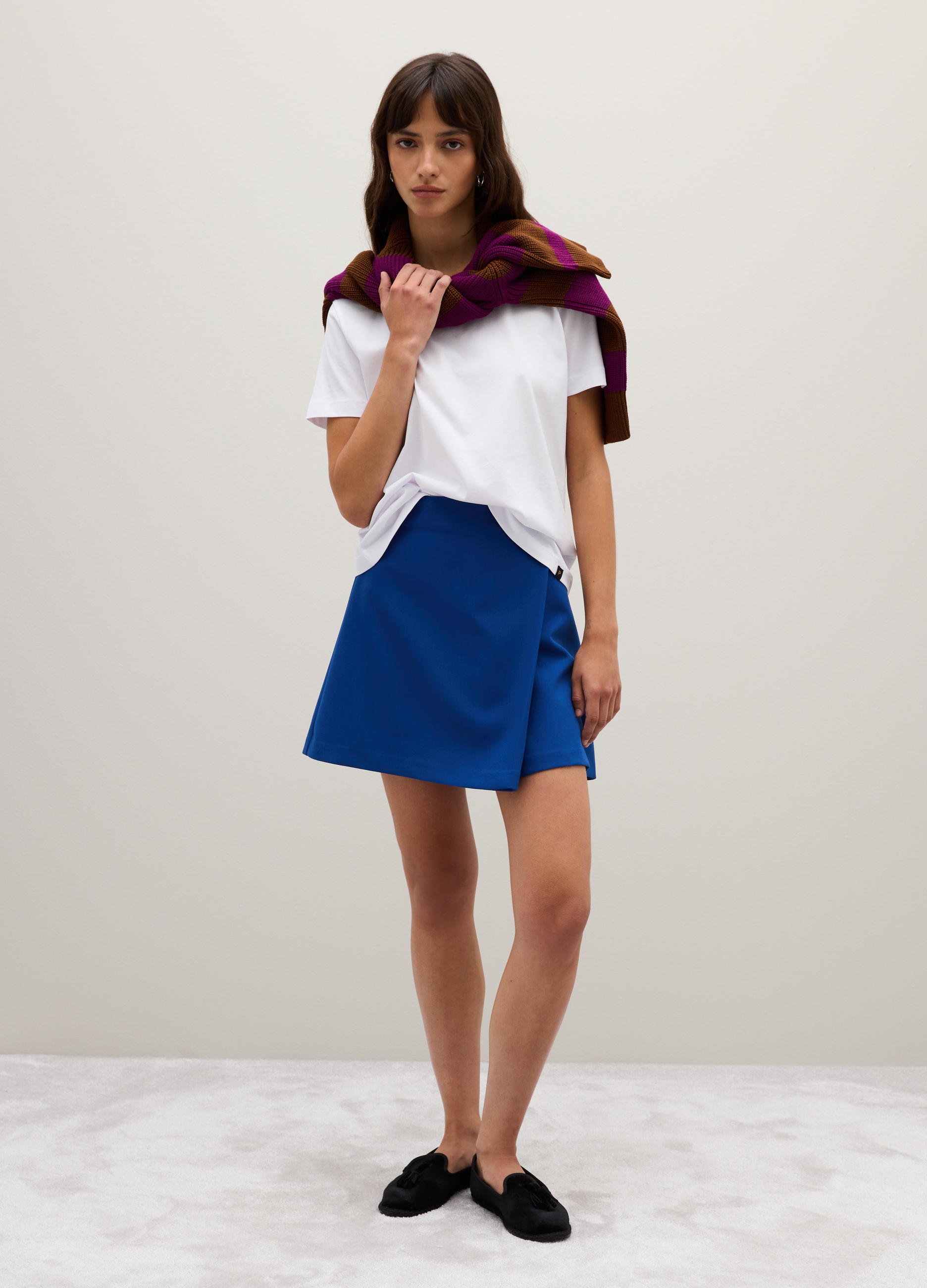 PIOMBO, T-shirt In Puro Cotone Bianca Regular Fit, Donna, Bianco, Taglia: S