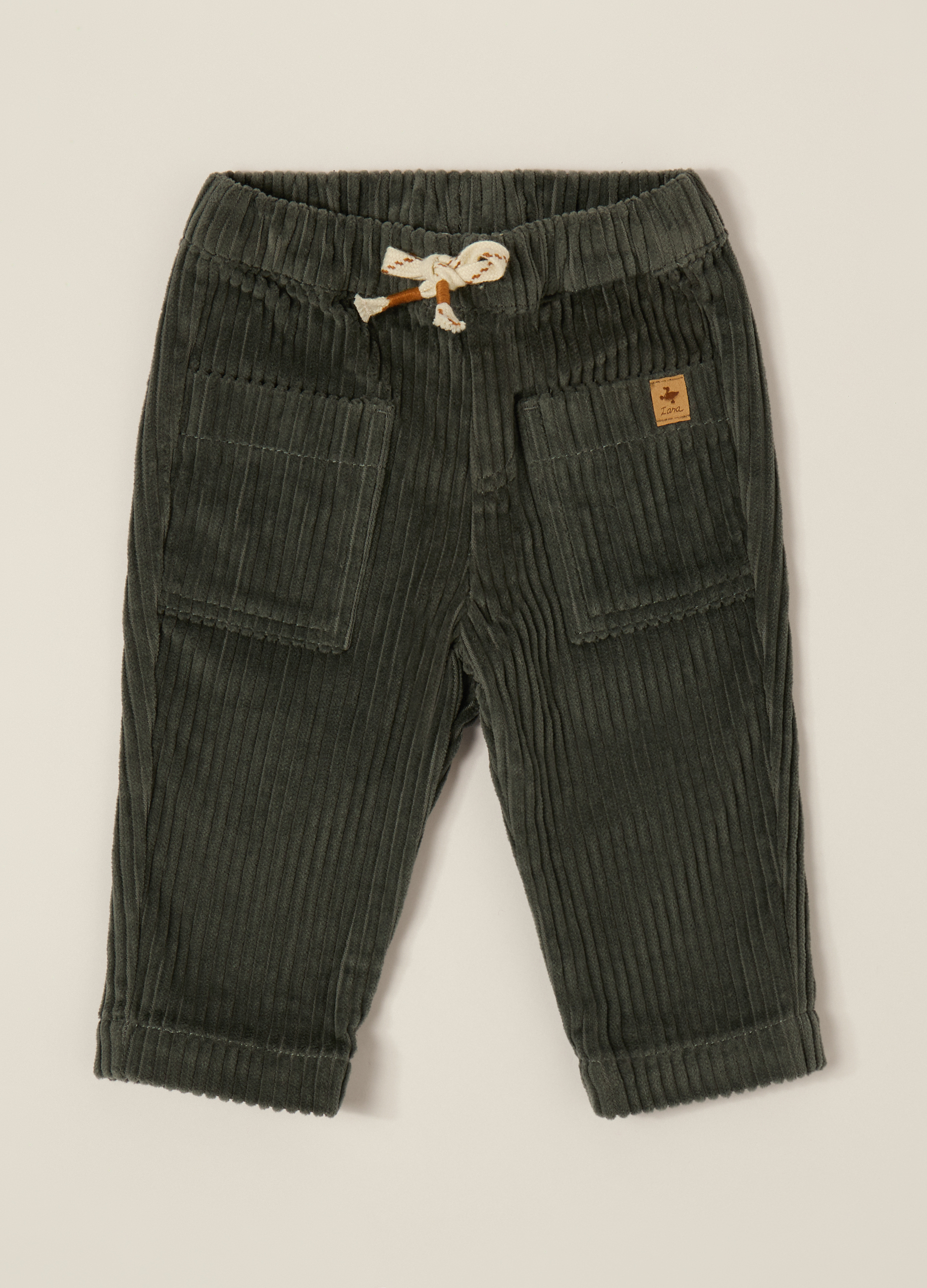 IANA, Pantaloni In Velluto A Coste Neonato, Verde, Taglia: 6