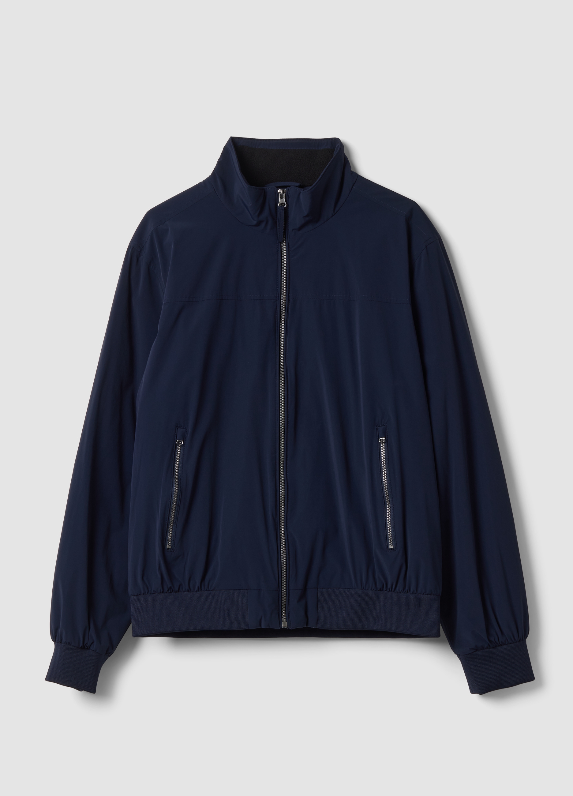 OVS, Giubbotto Blu In Tessuto Elasticizzato Con Zip, Uomo, Blu, Taglia: S