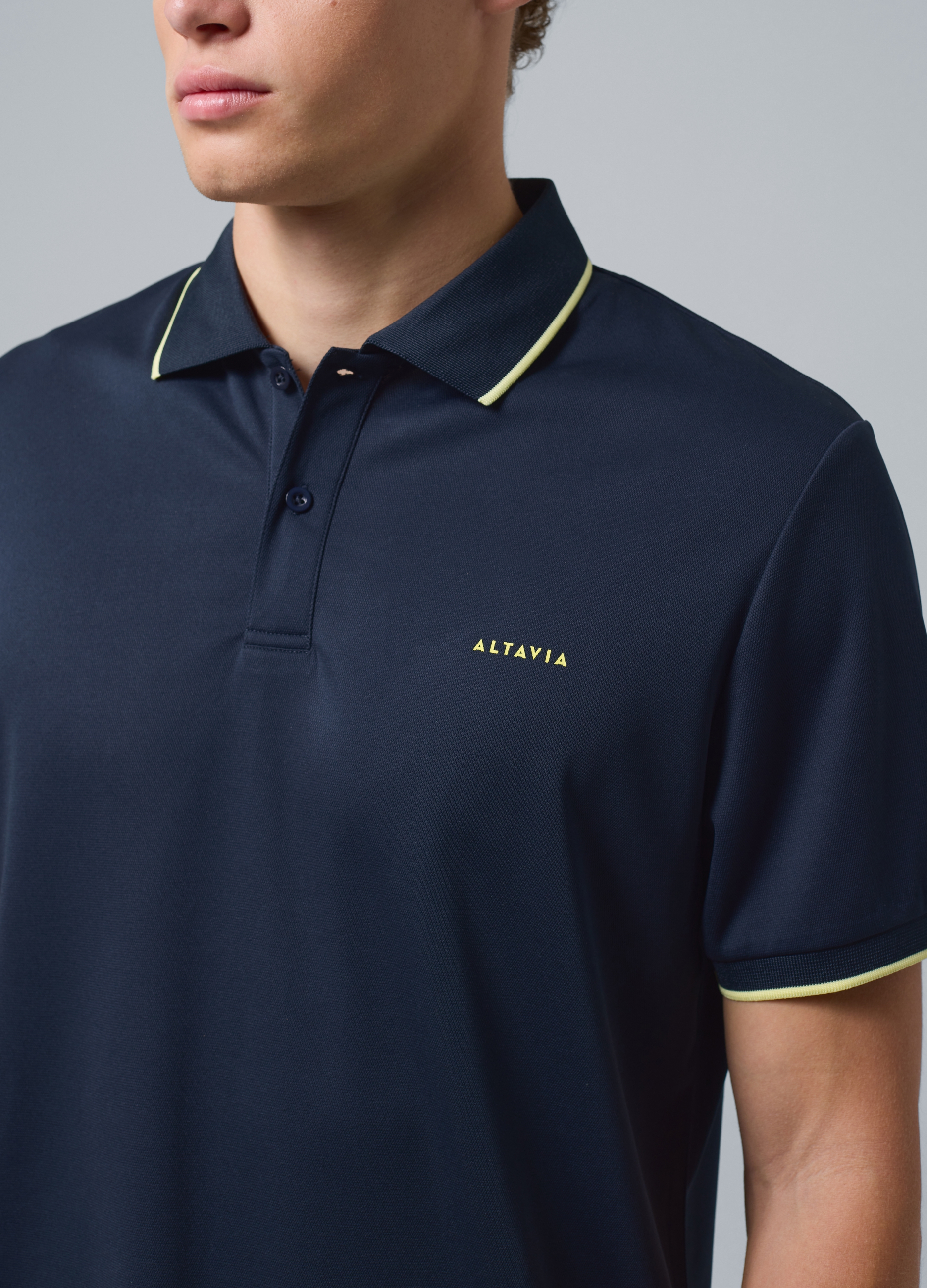 ALTAVIA COURT, Polo Sportiva Blu In Tessuto Tecnico Altavia Court, Uomo, Blu, Taglia: XL