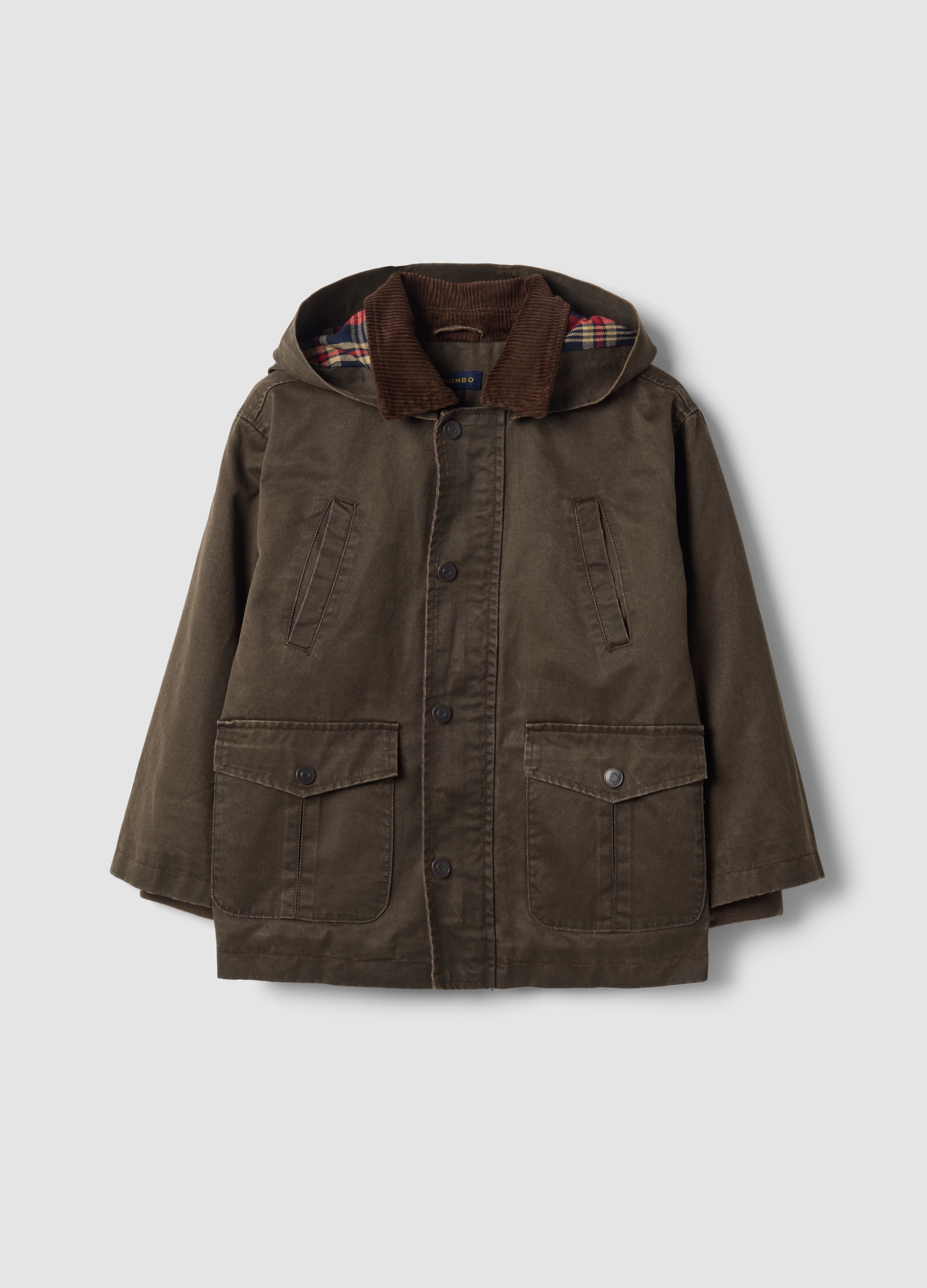 PIOMBO KIDS, Giacca Idrorepellente Verde Imbottita In Misto Cotone Con Cappuccio, Bambino, Verde, Taglia: 6