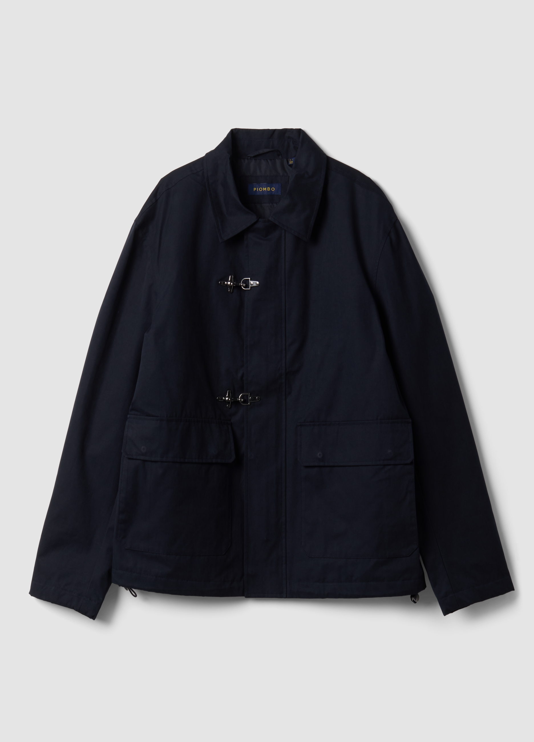 PIOMBO, Giacca Blu Imbottita In Misto Cotone Con Zip, Uomo, Nero, Taglia: XL