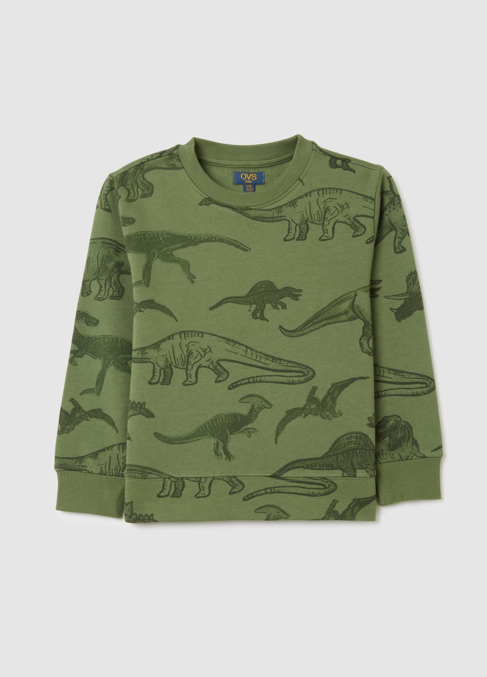 OVS KIDS, Felpa Da Bambino In Puro Cotone Beige Vestibilità Over, Multicolor, Taglia: 4-5