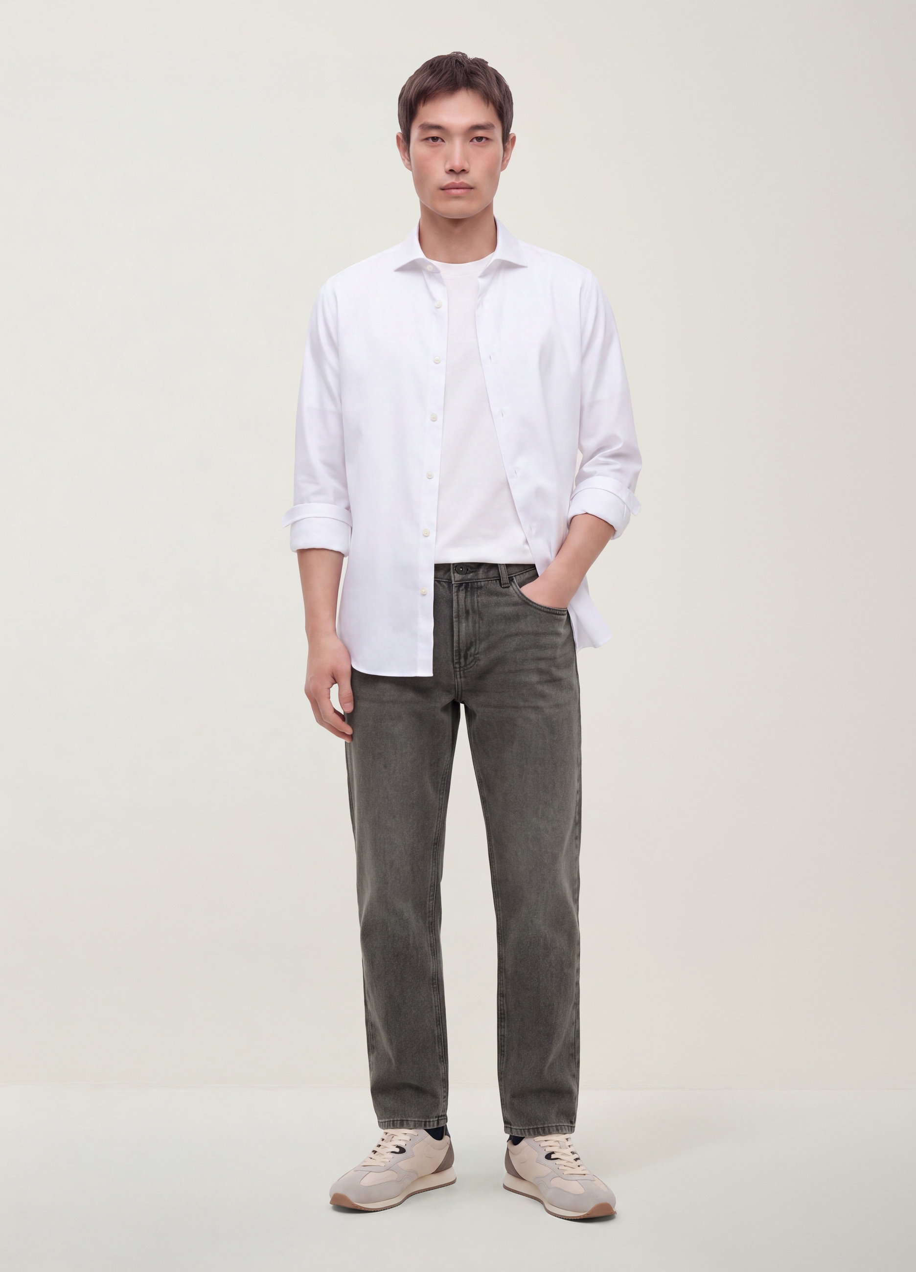 REPUBLIC OF DENIM, Jeans Grigi In Misto Cotone, Lyocell E Viscosa Regular Fit, Uomo, Grigio, Taglia: 56