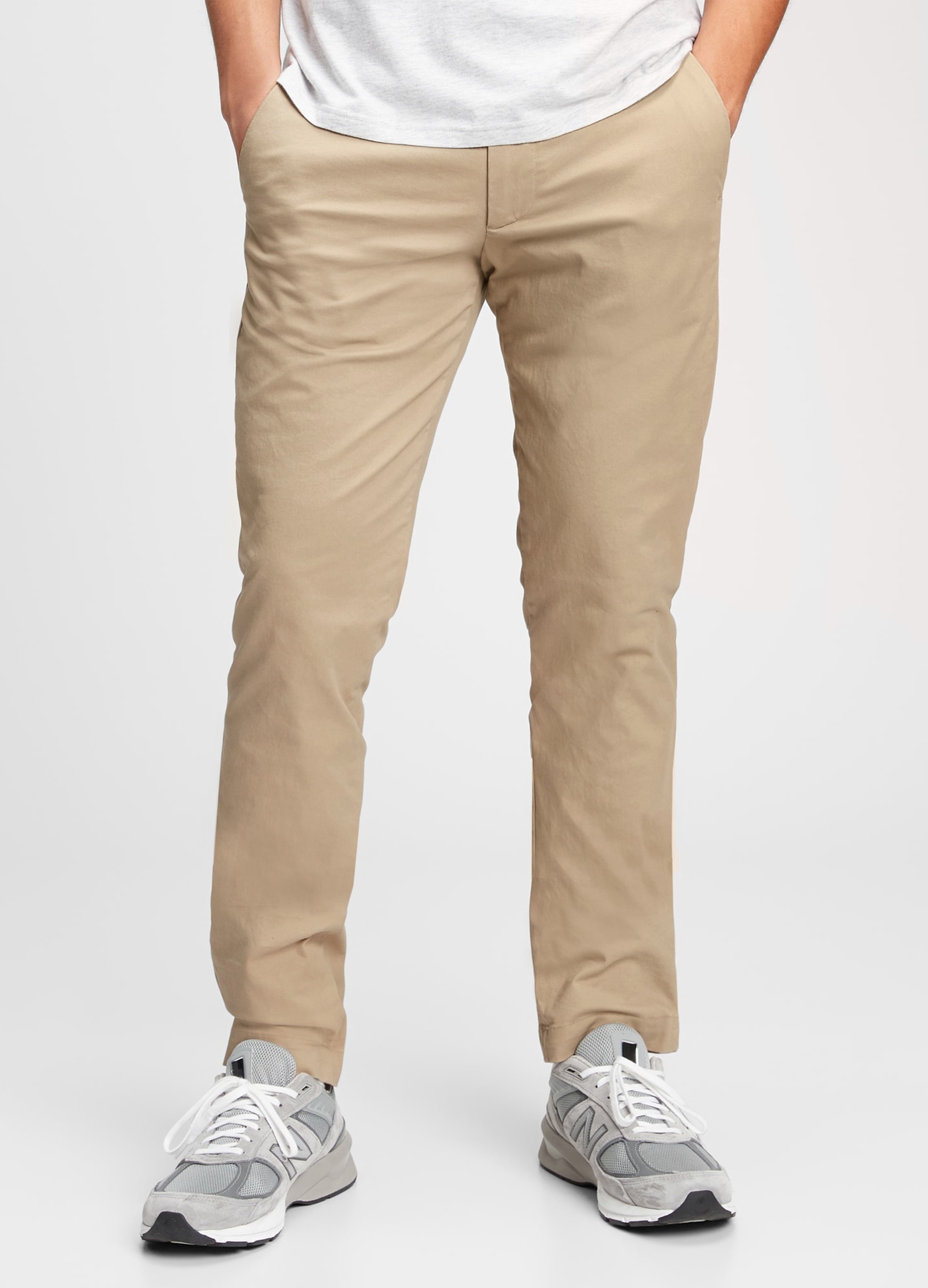 GAP, Pantaloni Slim Fit In Cotone Stretch, Uomo, Beige, Taglia: 29 x 30