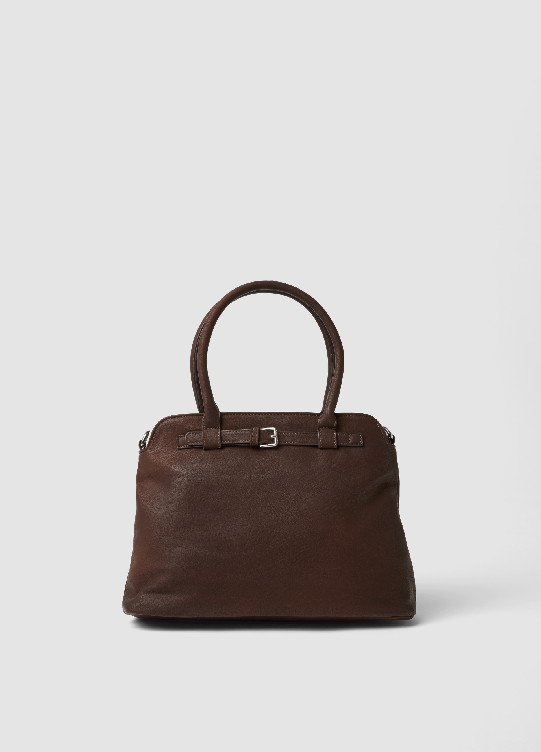 LES COPAINS, Bolso Marrón Con Doble Asa Y Bandolera, Mujer, Marrón oscuro, Talla: FASUL