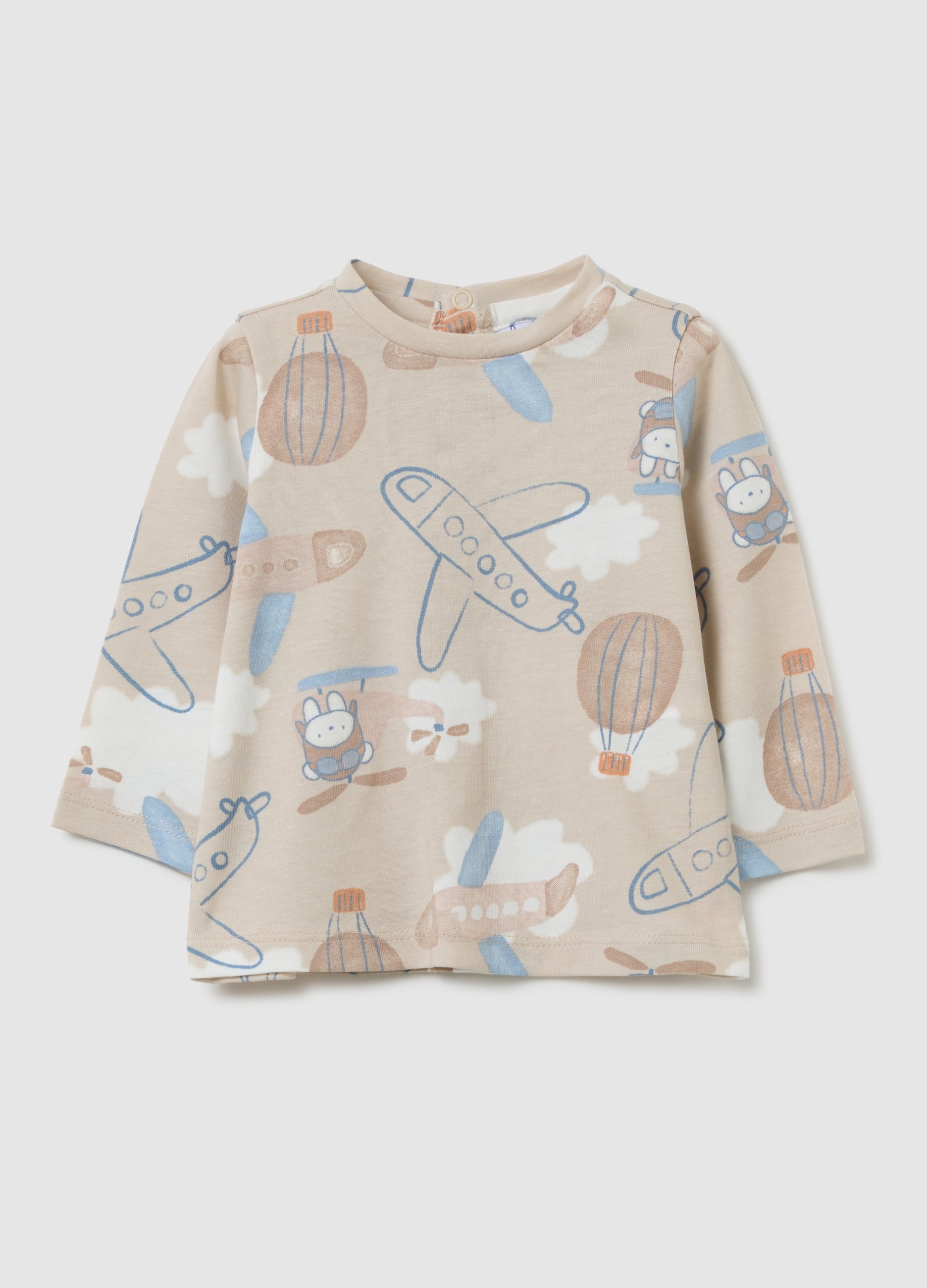 Jersey Para Recién Nacidos De Algodón Puro Multicolor, Ajuste Regular, Bebé Niño, Azul/beige, Talla: 3-6