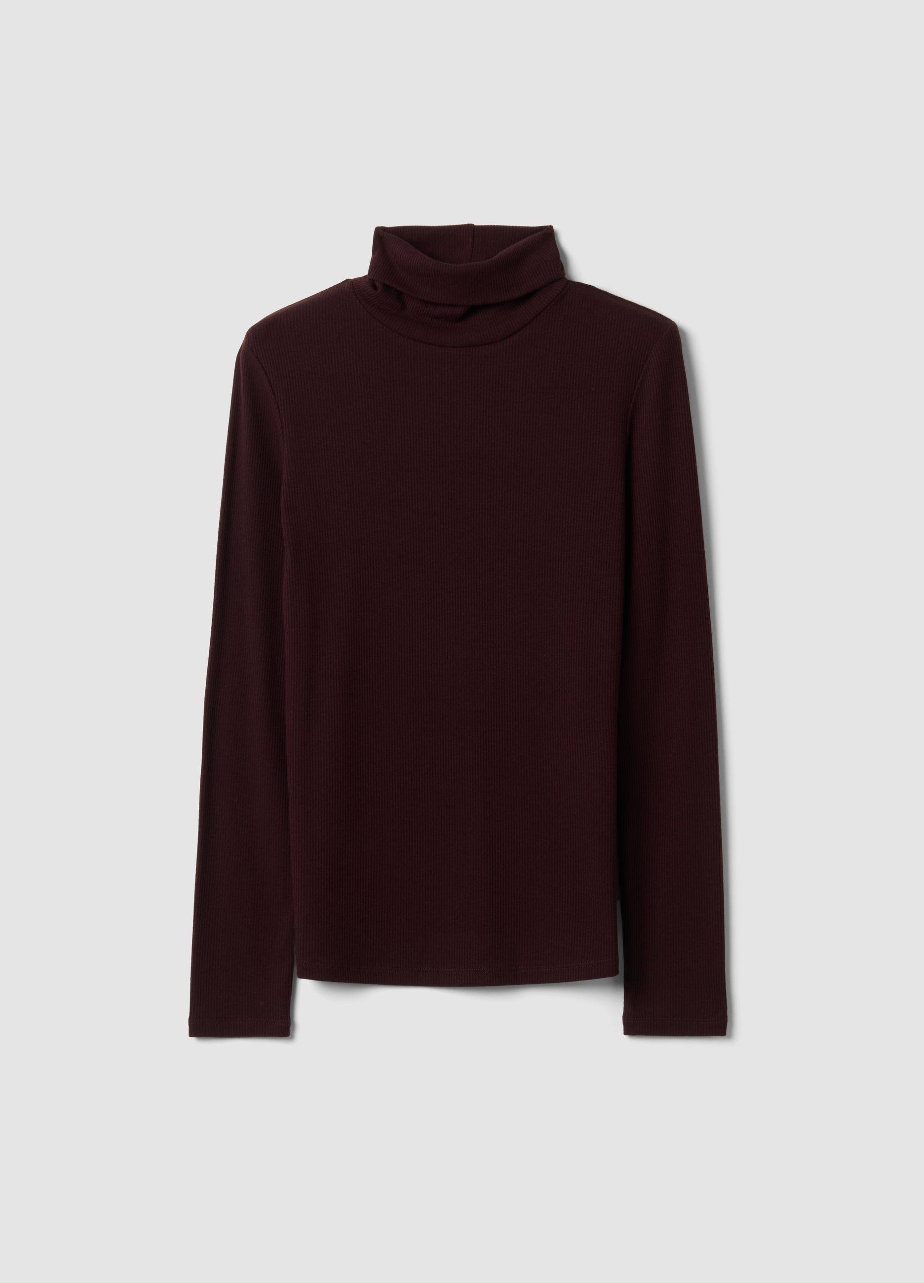 Piombo Contemporary, Maglia Viola In Viscosa Elasticizzata A Girocollo Regular Fit, Donna, Viola, Taglia: L