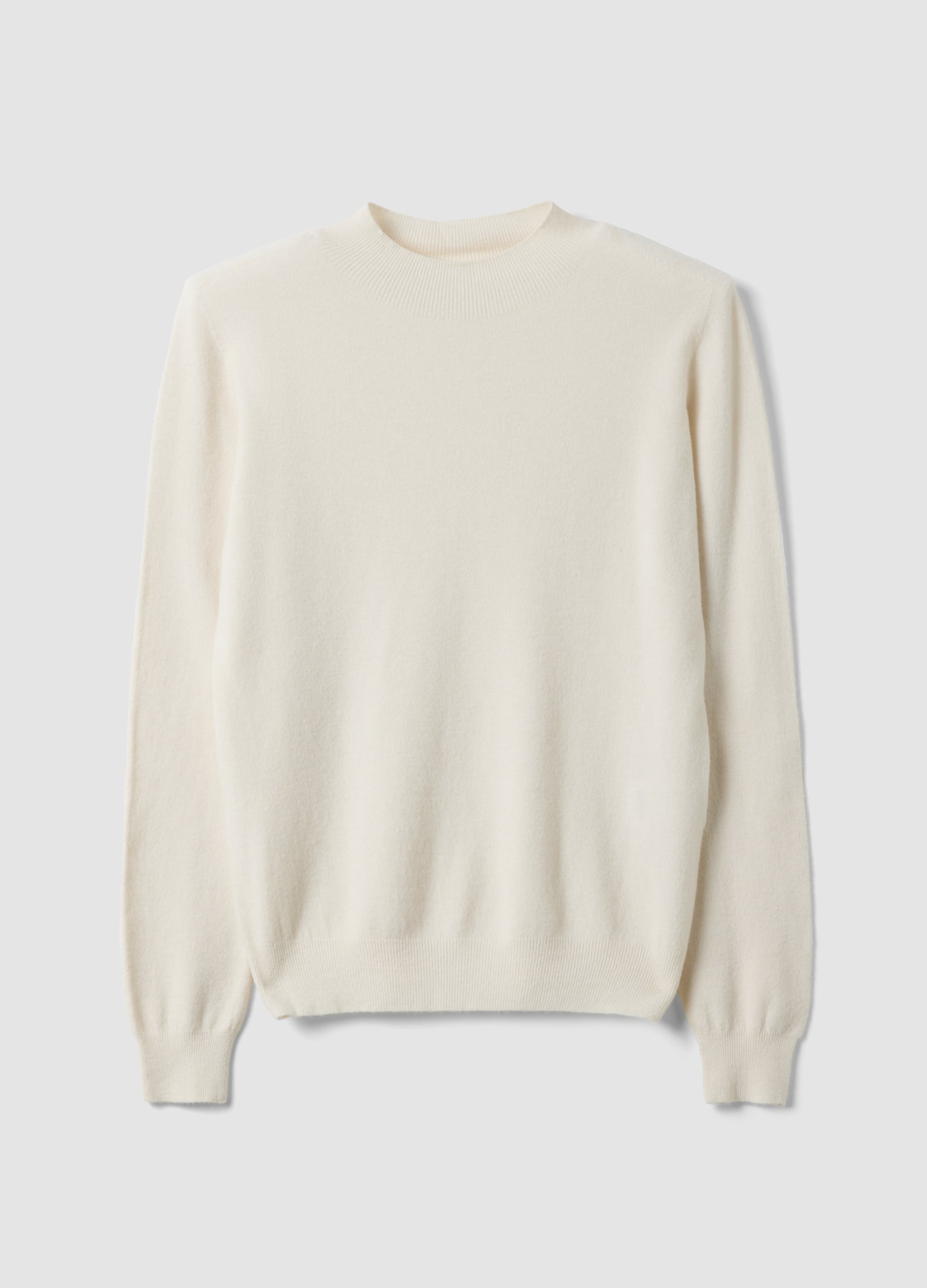 HYBRID, Maglia Bianca In Misto Viscosa E Lana Regular Fit, Donna, Bianco, Taglia: FASUL