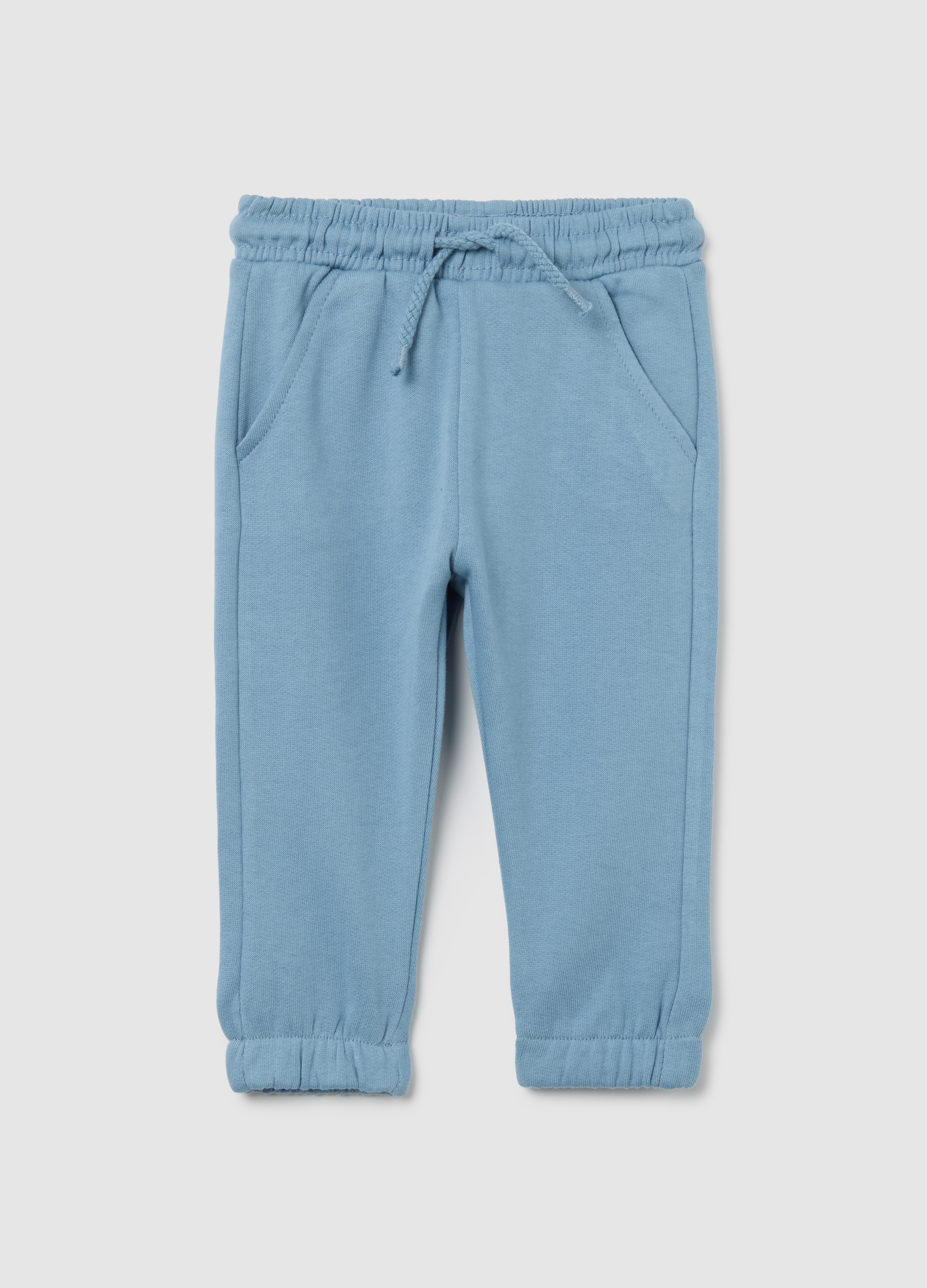 FAGOTTINO, Pantaloni Jogger Corti Da Bimbo In Puro Cotone Azzurro Regular Fit, Niño, Azul Azur, Talla: 18-24