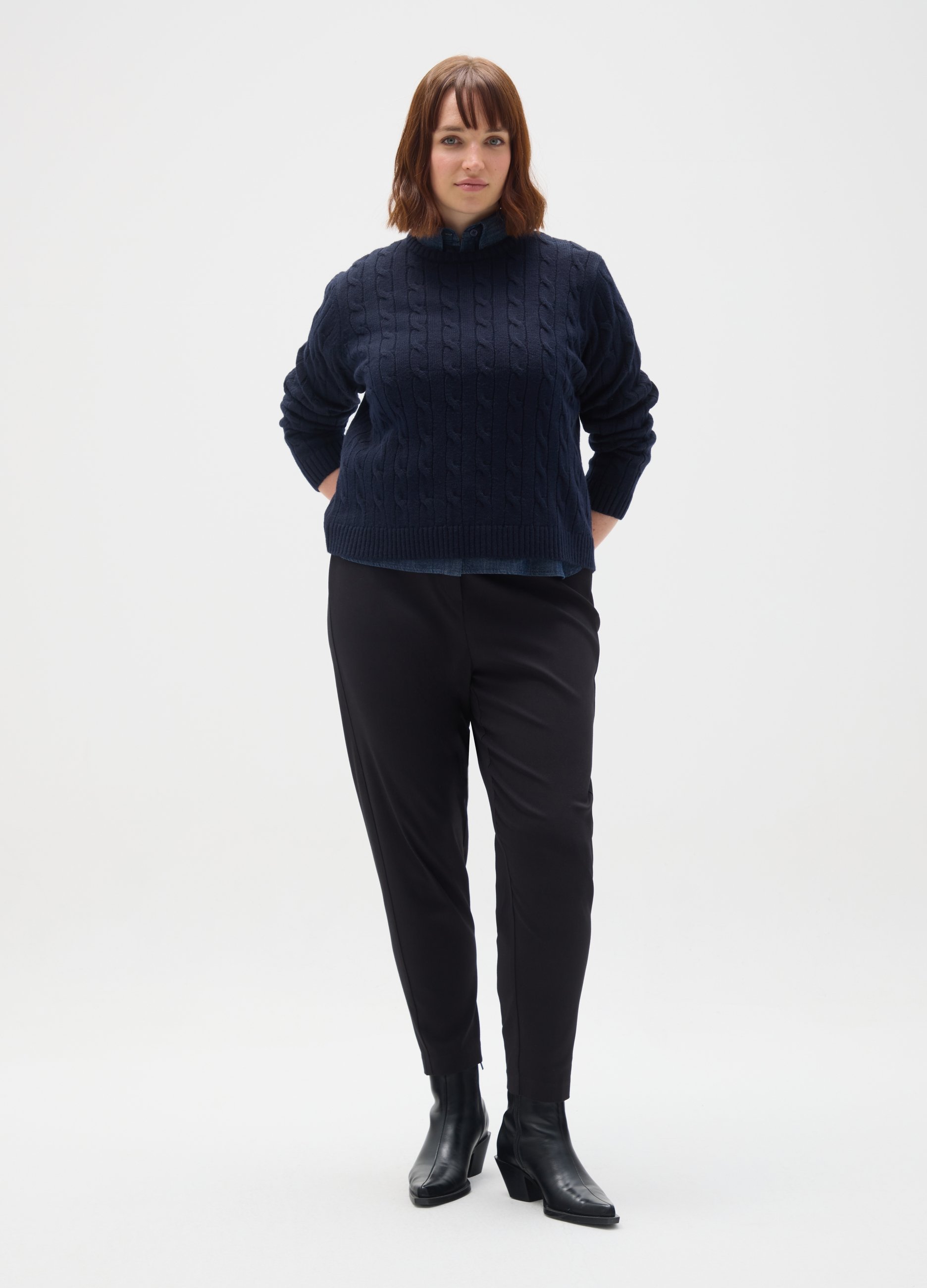 MYA, Pullover Bianco In Misto Acrilico E Lana, Donna, Bianco, Taglia: XXL