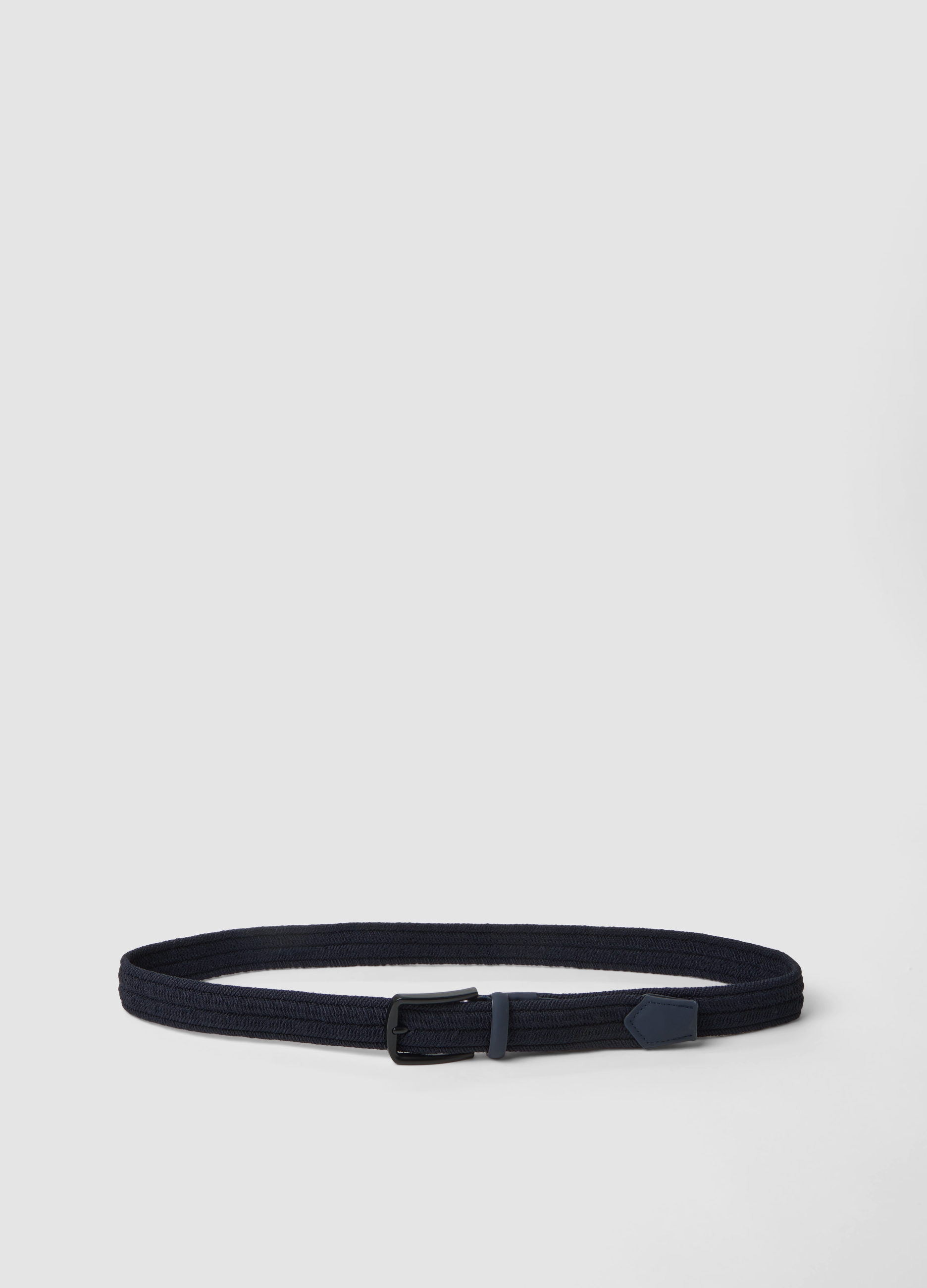 Piombo Tech, Cintura Blu Intrecciata Con Fibbia Opaca, Uomo, Blu, Taglia: 90-95 cm