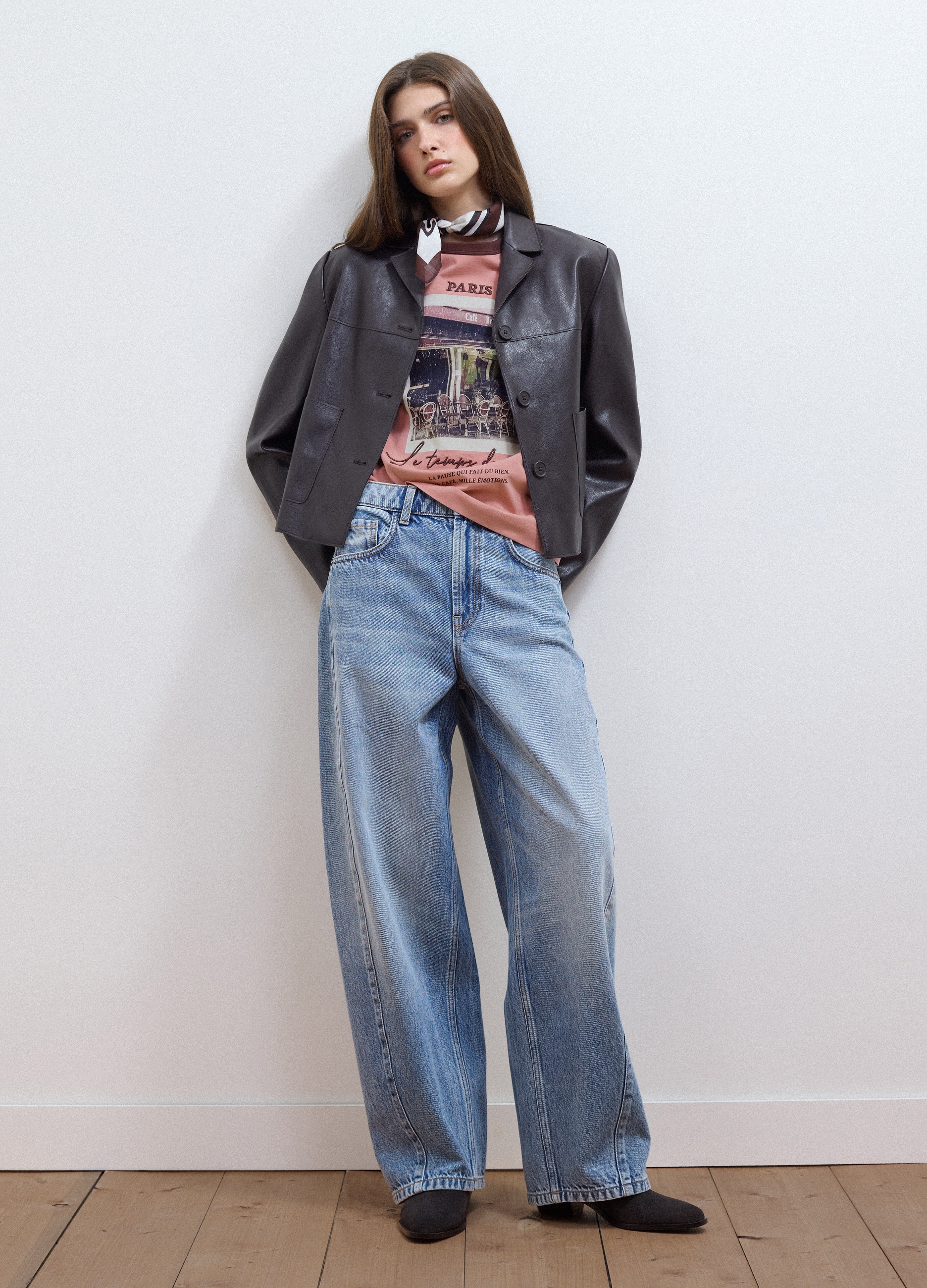LES COPAINS, Jeans Azzurri Balloon Fit In Puro Cotone, Donna, Azzurro, Taglia: 38