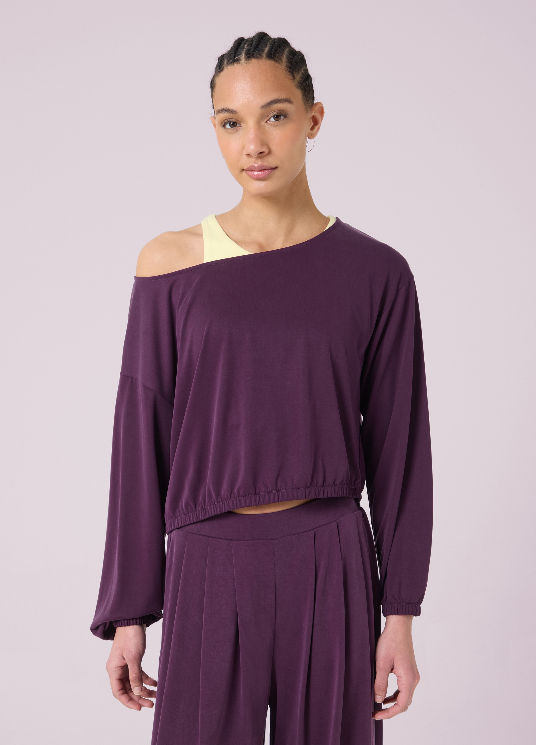 Altavia Studio, Camiseta Corta Fluida Altavia Studio, Mujer, Morado oscuro, Talla: 34