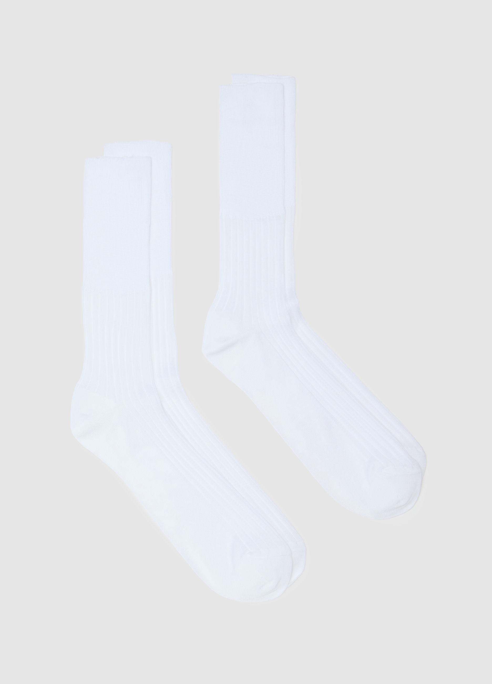 Paquete Doble De Calcetines Blancos De Algodón Puro, Hombre, Blanco óptico, Talla: 42/43