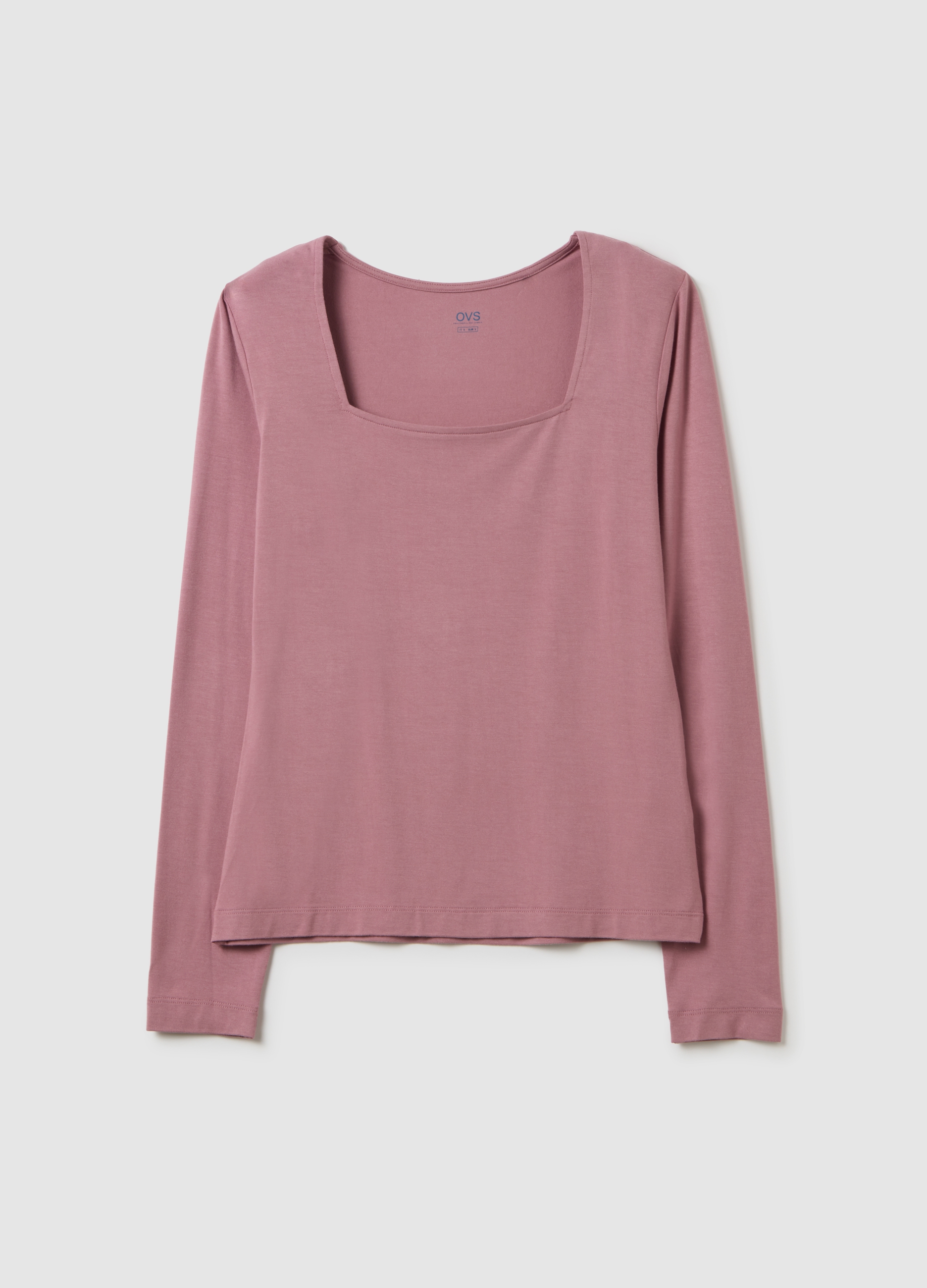 Maglia In Viscosa Elasticizzata Rosa, Mujer, Rosa Claro, Talla: 36