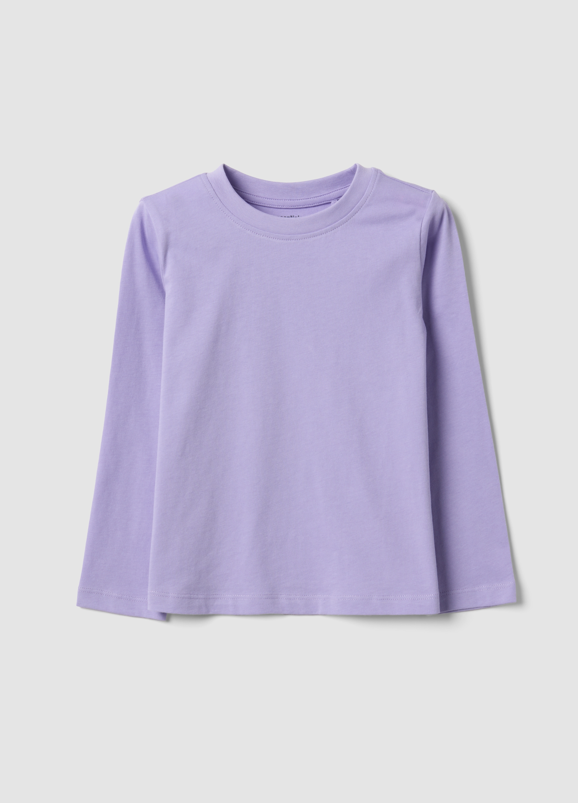 OVS KIDS, T-shirt Viola In Puro Cotone Organico A Girocollo Per Bambina, Viola, Taglia: 6-7