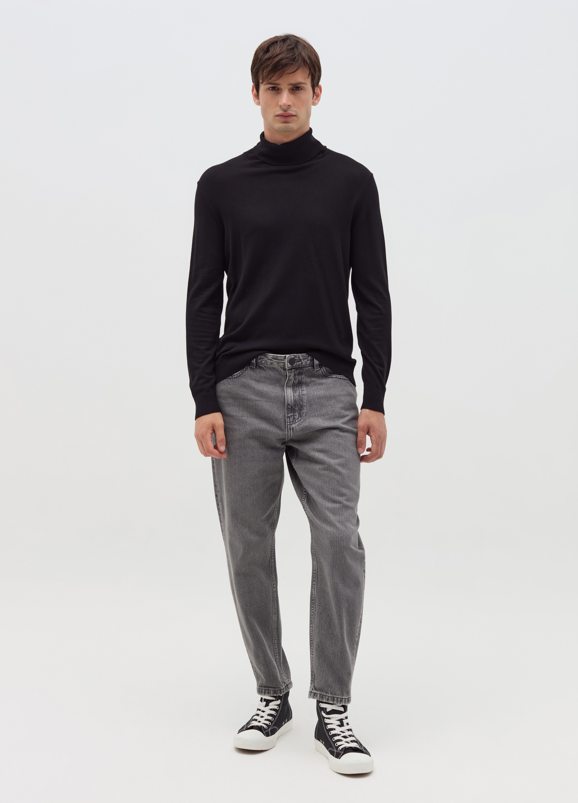 OVS, Jeans Carrot Fit Cinque Tasche, Uomo, Grigio, Taglia: 44