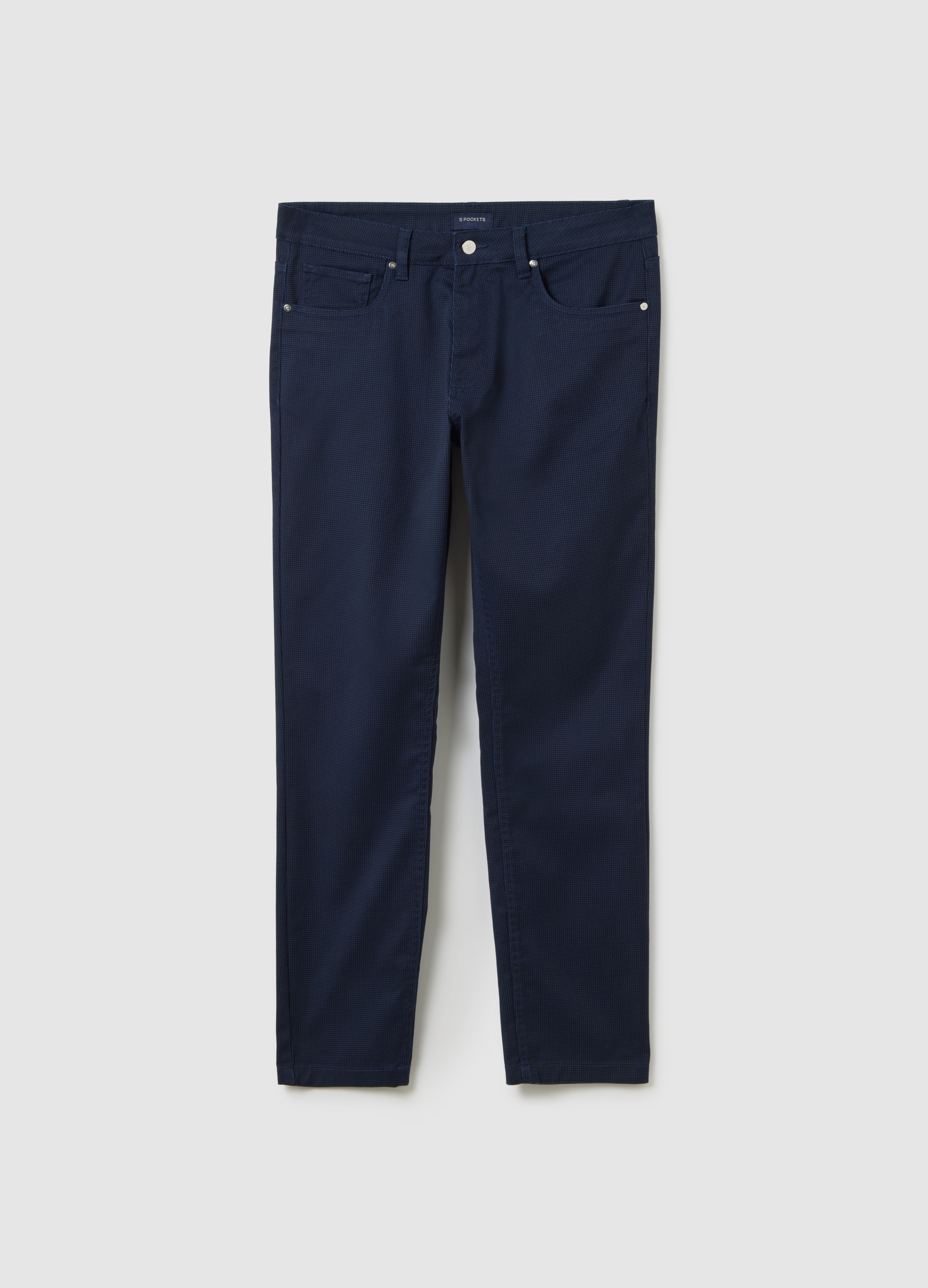 Pantalones Azul Slim Fit En Mezcla De Algodón, Hombre, Azul suave, Talla: 46