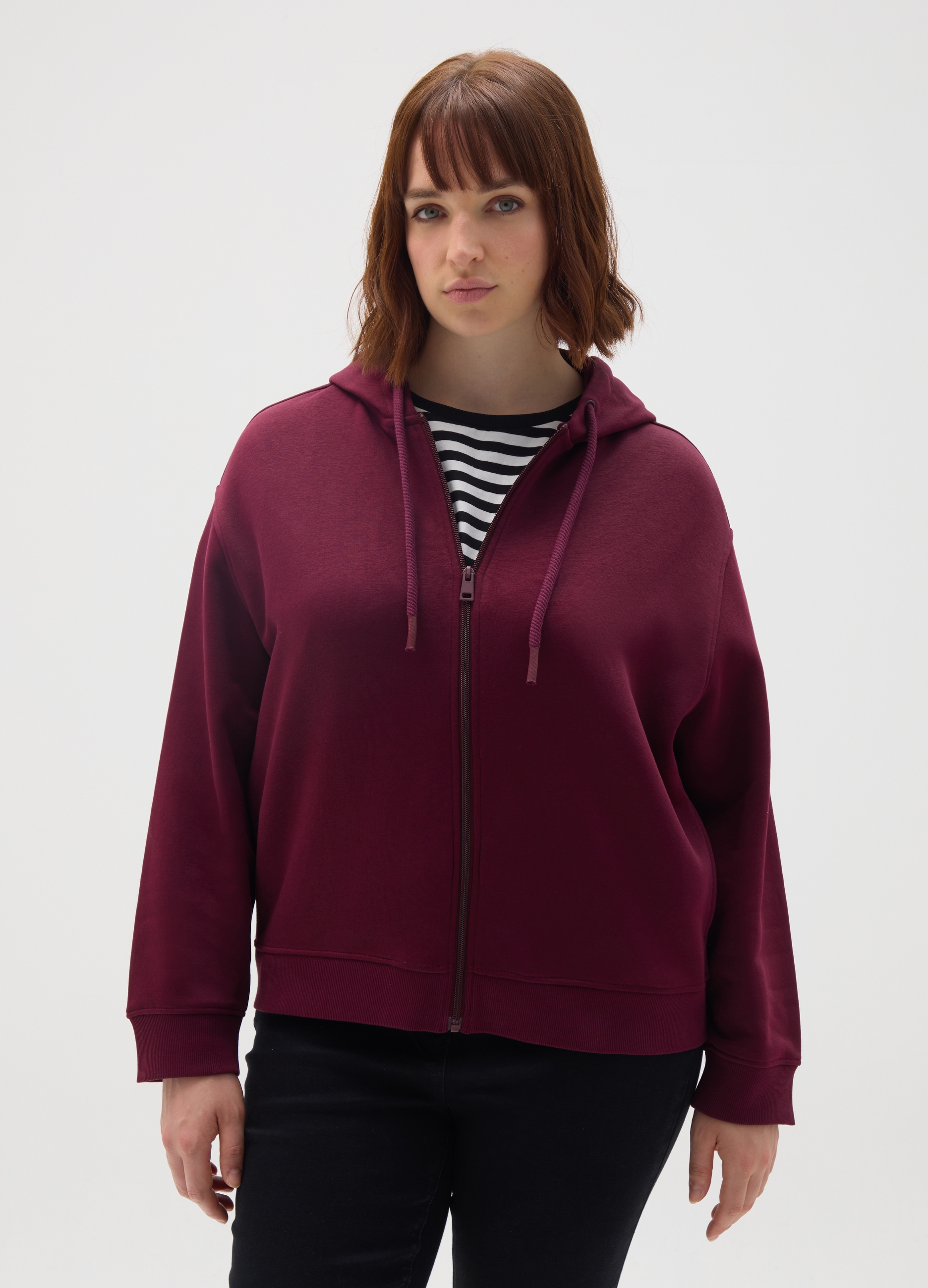 MYA, Felpa In Cotone Viola Regular Fit, Donna, Viola, Taglia: M