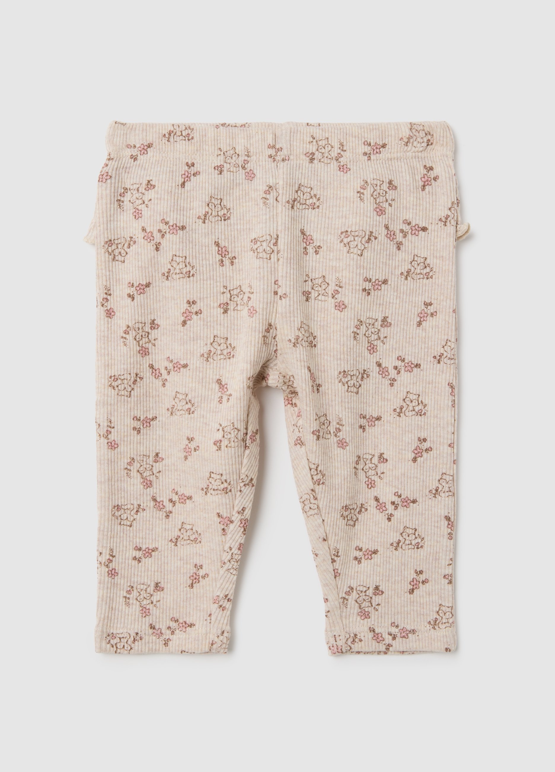 FAGOTTINO, Leggings Da Neonata In Puro Cotone Beige Regular Fit, Beige, Taglia: 3-6