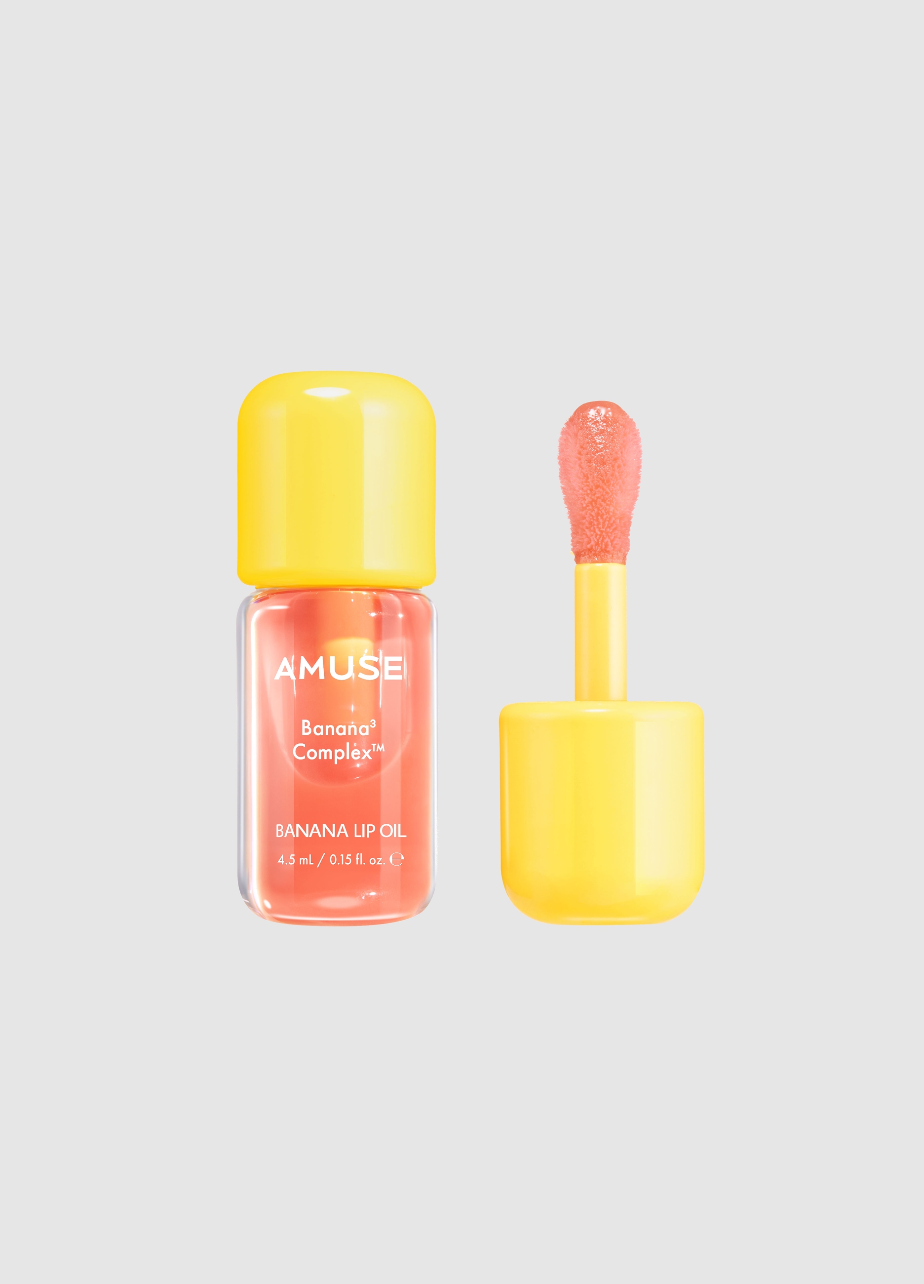 AMUSE, Banana Lip Oil 04 Juicy Peach 4.5ml - Make-up Coreano, Donna, Arancione, Taglia: FASUL