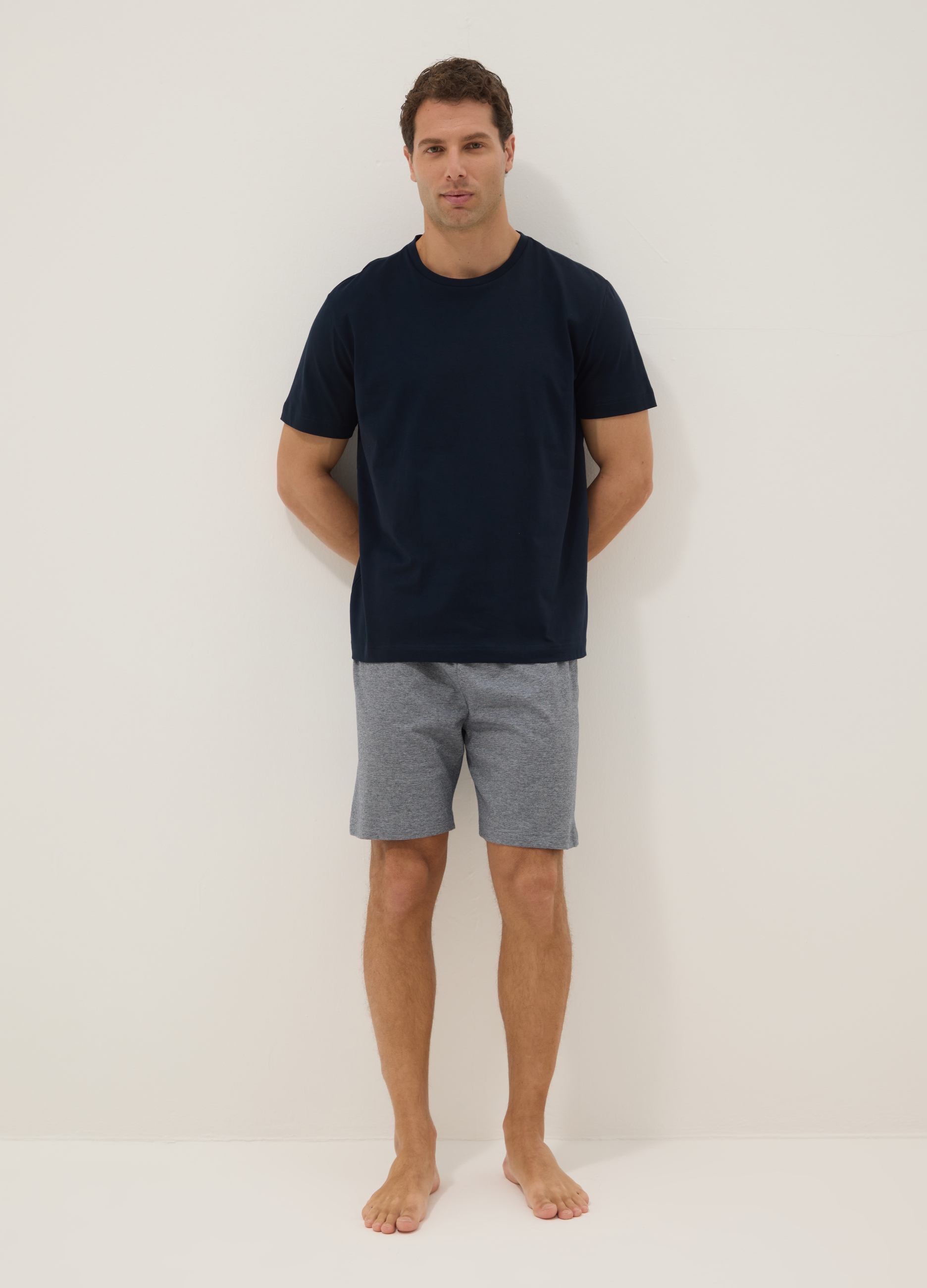 Ovs Uomo Multicolor Pigiama Corto In Puro Cotone Organico Regular Fit, Taglia: Xxl