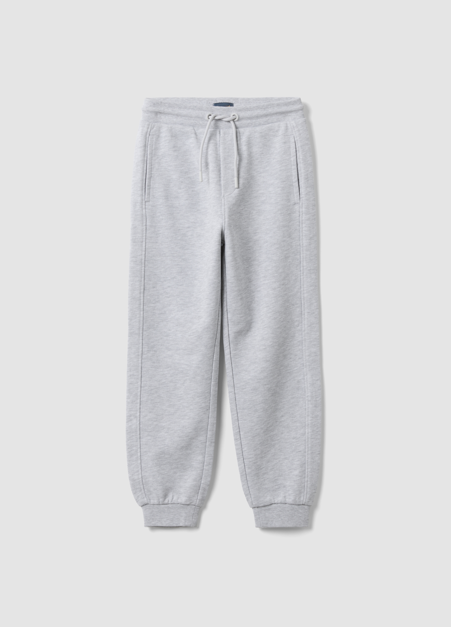 OVS KIDS, Pantaloni Jogger Grigi In Puro Cotone Organico Comfort Fit Per Bambino, Grigio, Taglia: 5-6