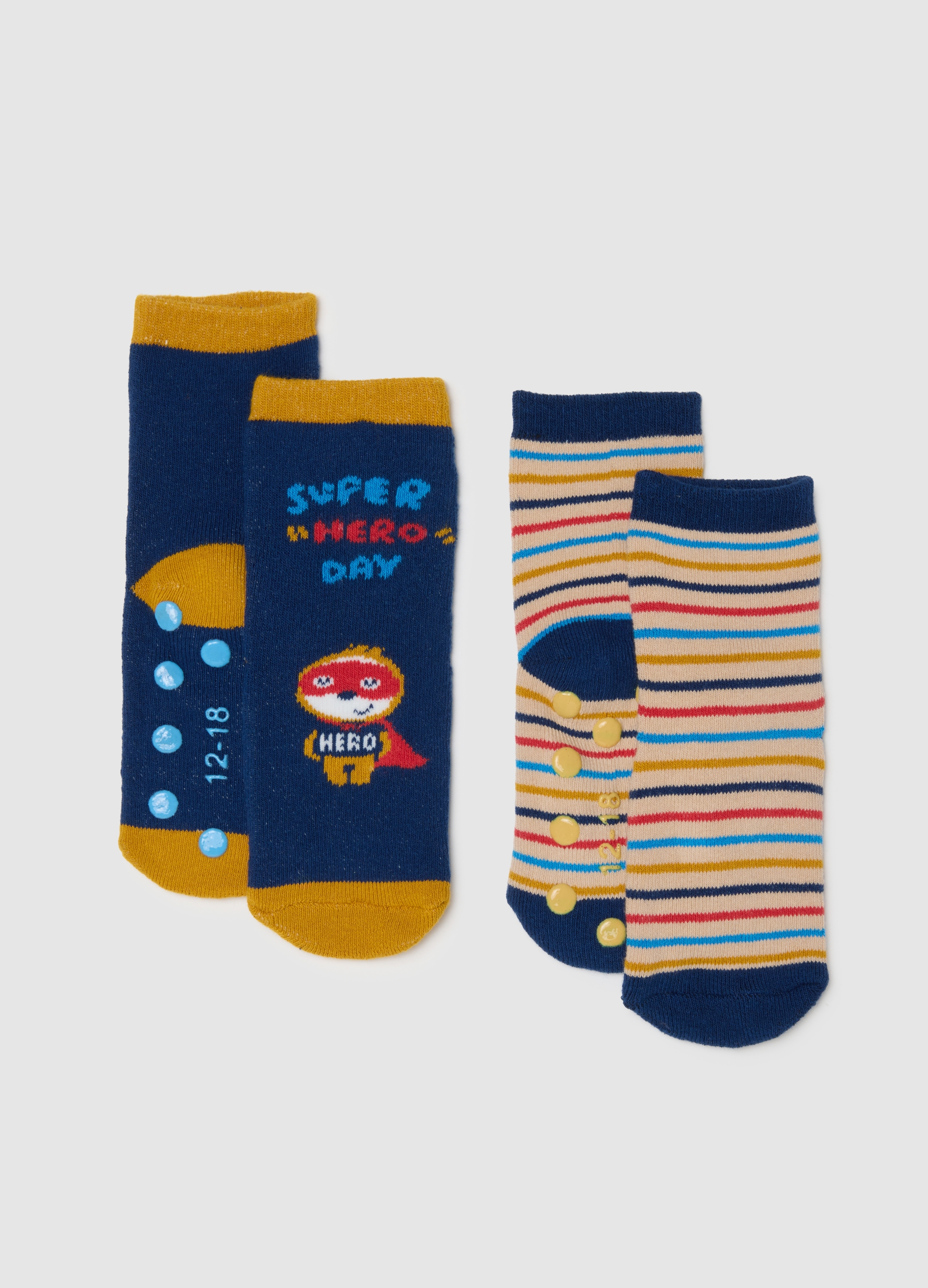 FAGOTTINO, Bipack Calzini Multicolor Da Neonato In Misto Cotone, Bambino, Multicolor, Taglia: 12-18