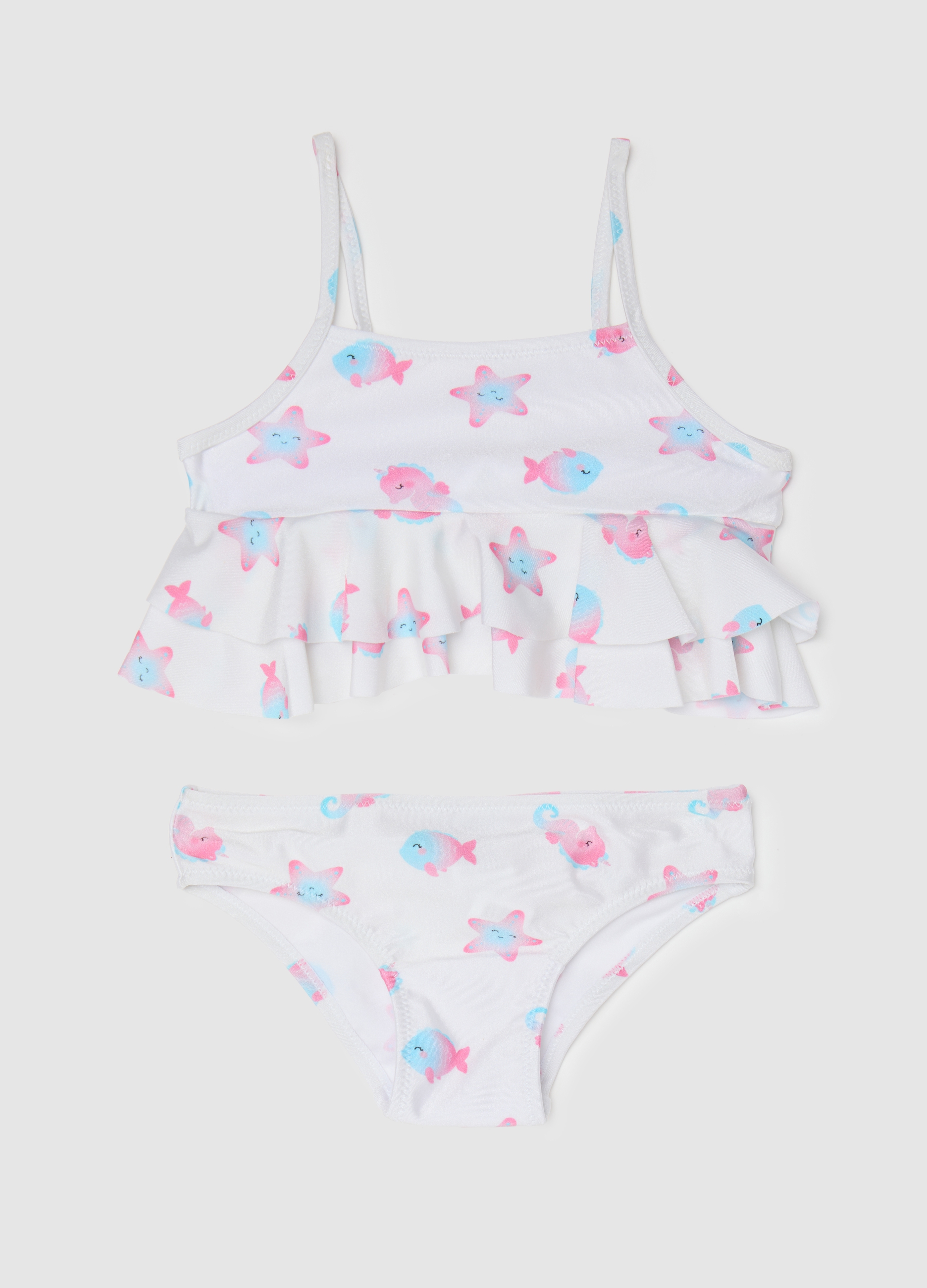 FAGOTTINO, Bikini Da Neonata In Tessuto Elasticizzato Multicolor, Bambina, Multicolor, Taglia: 12-18