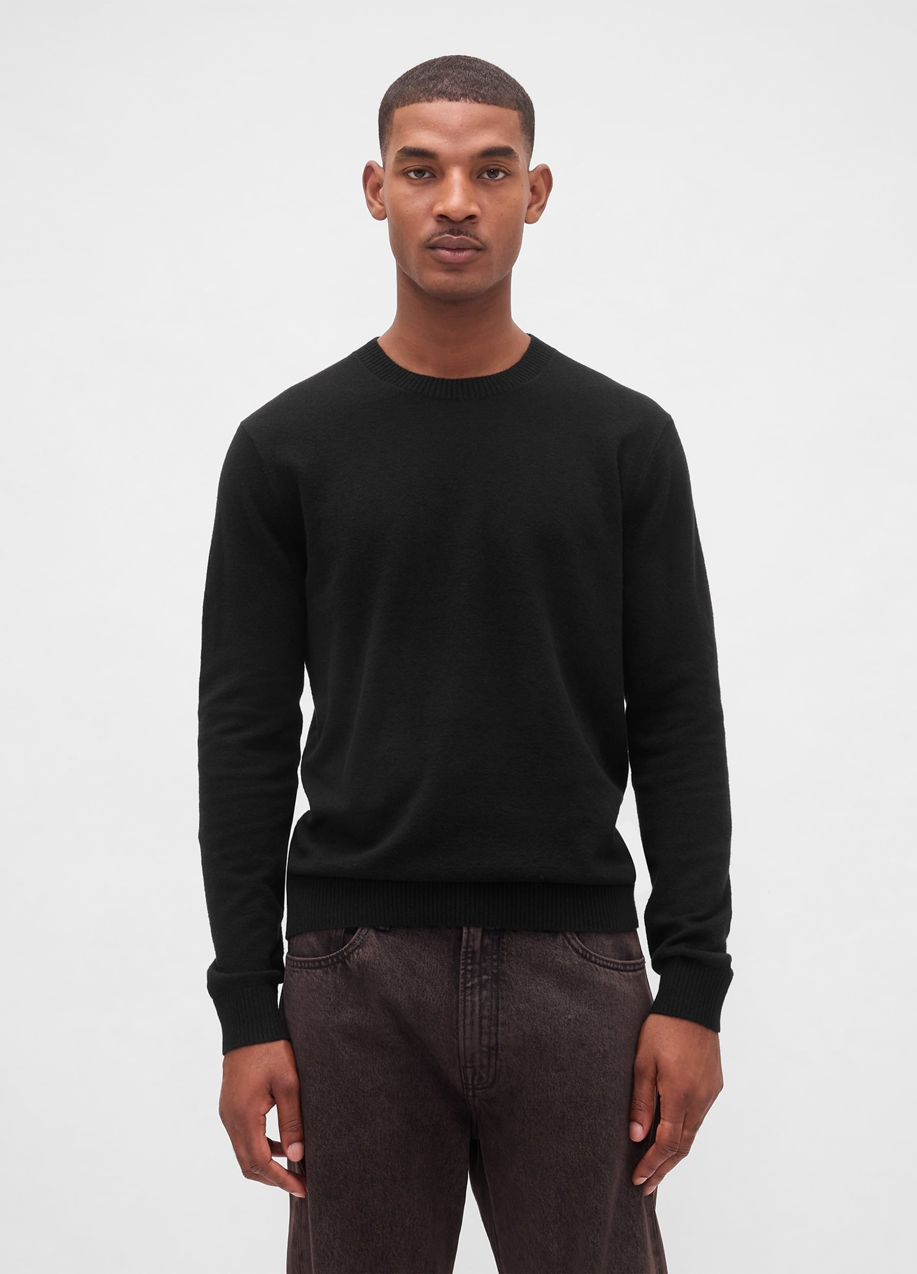 GAP, Maglione Cashsoft Girocollo In Misto Cotone, Uomo, Nero, Taglia: XS