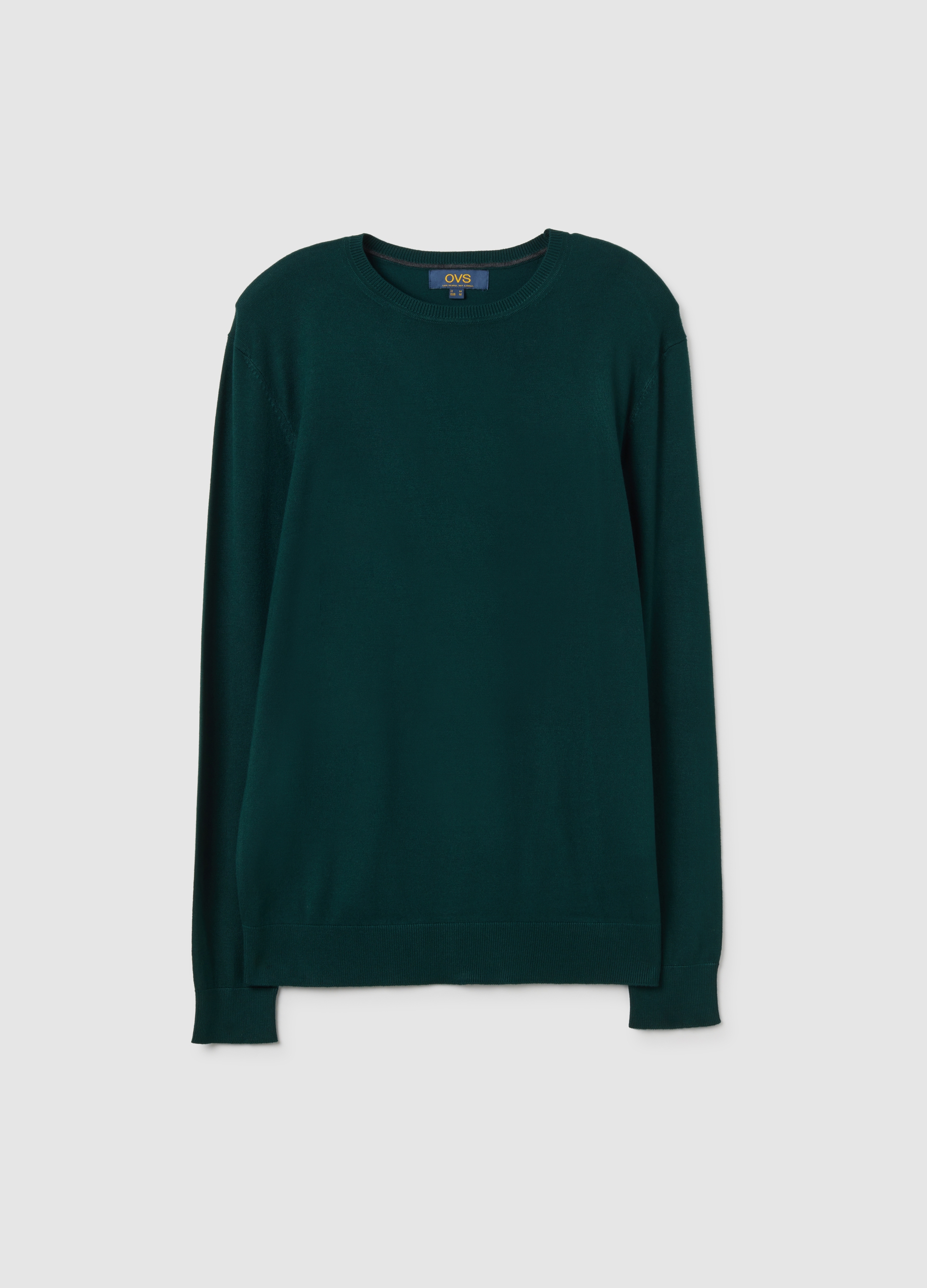 Jersey Verde De Ajuste Regular En Mezcla De Viscosa, Hombre, Verde oscuro, Talla: XL