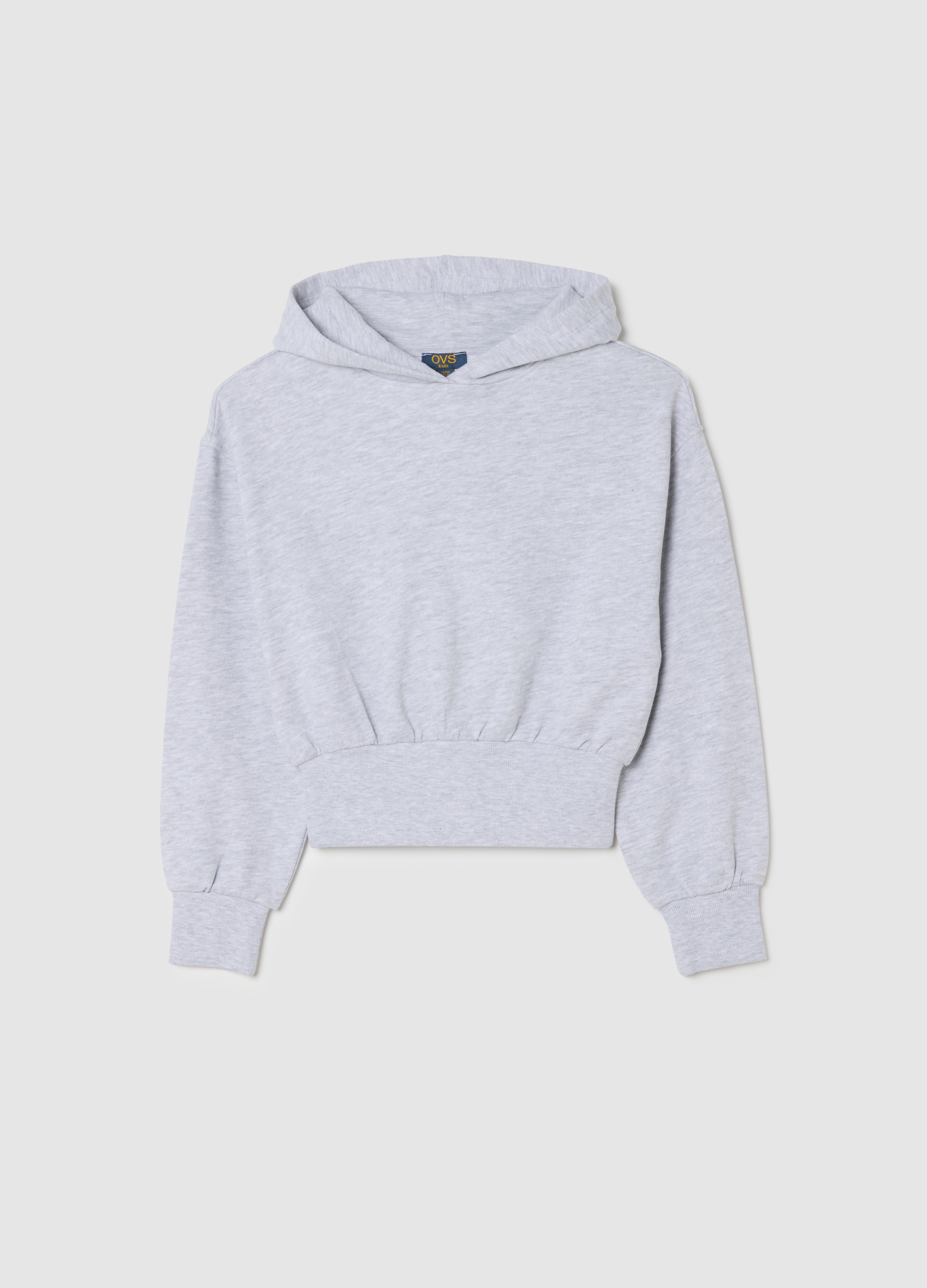 OVS KIDS, Sudadera Gris De Niña En Algodón Puro Regular Fit Con Capucha, Niña, Gris claro, Talla: 14-15