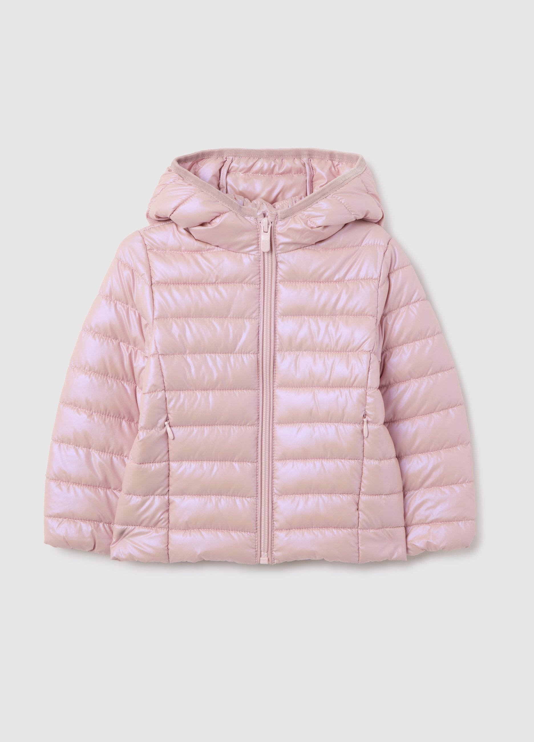 OVS, Rosa Gepolsterte Kinderjacke Mit Kapuze, Mädchen, Rosa, Größe: 12-18
