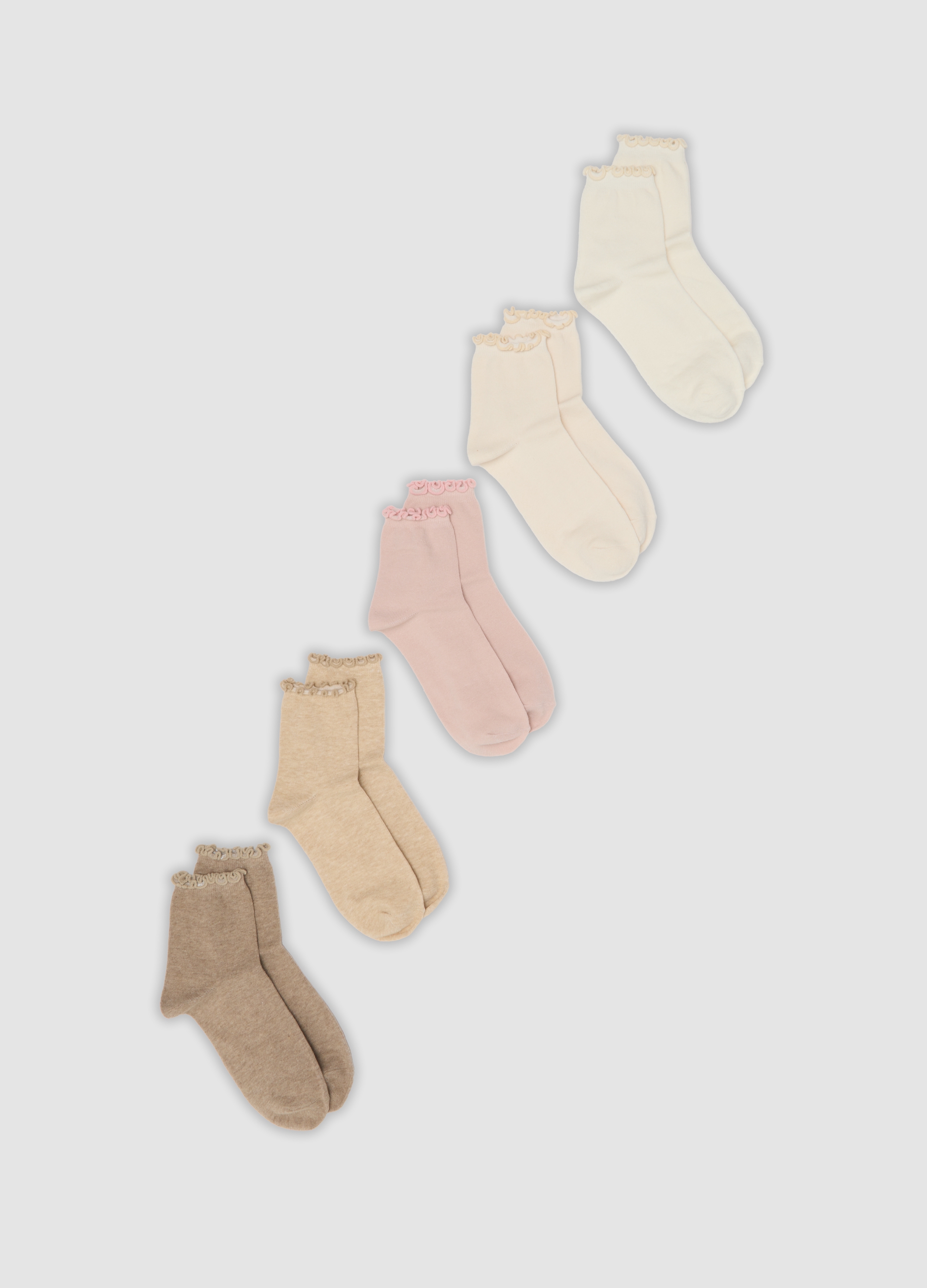 OVS, Multipack Di Cinque Calzini Multicolor In Misto Cotone Organico, Donna, Multicolor, Taglia: 36-38