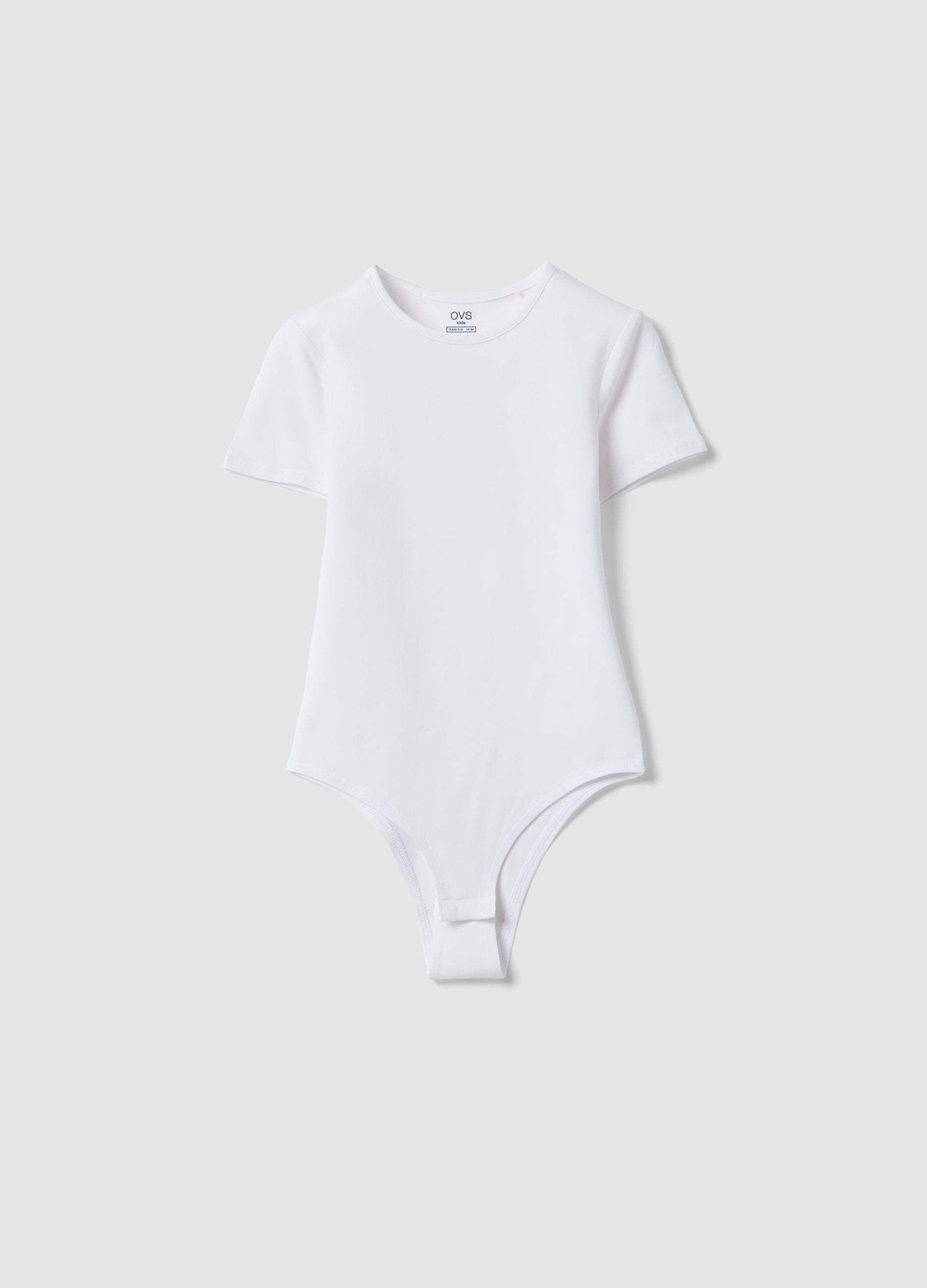 OVS KIDS, Body Ajustado De Algodón Elástico Blanco Para Chica, Niña, Blanco óptico, Talla: 14-15