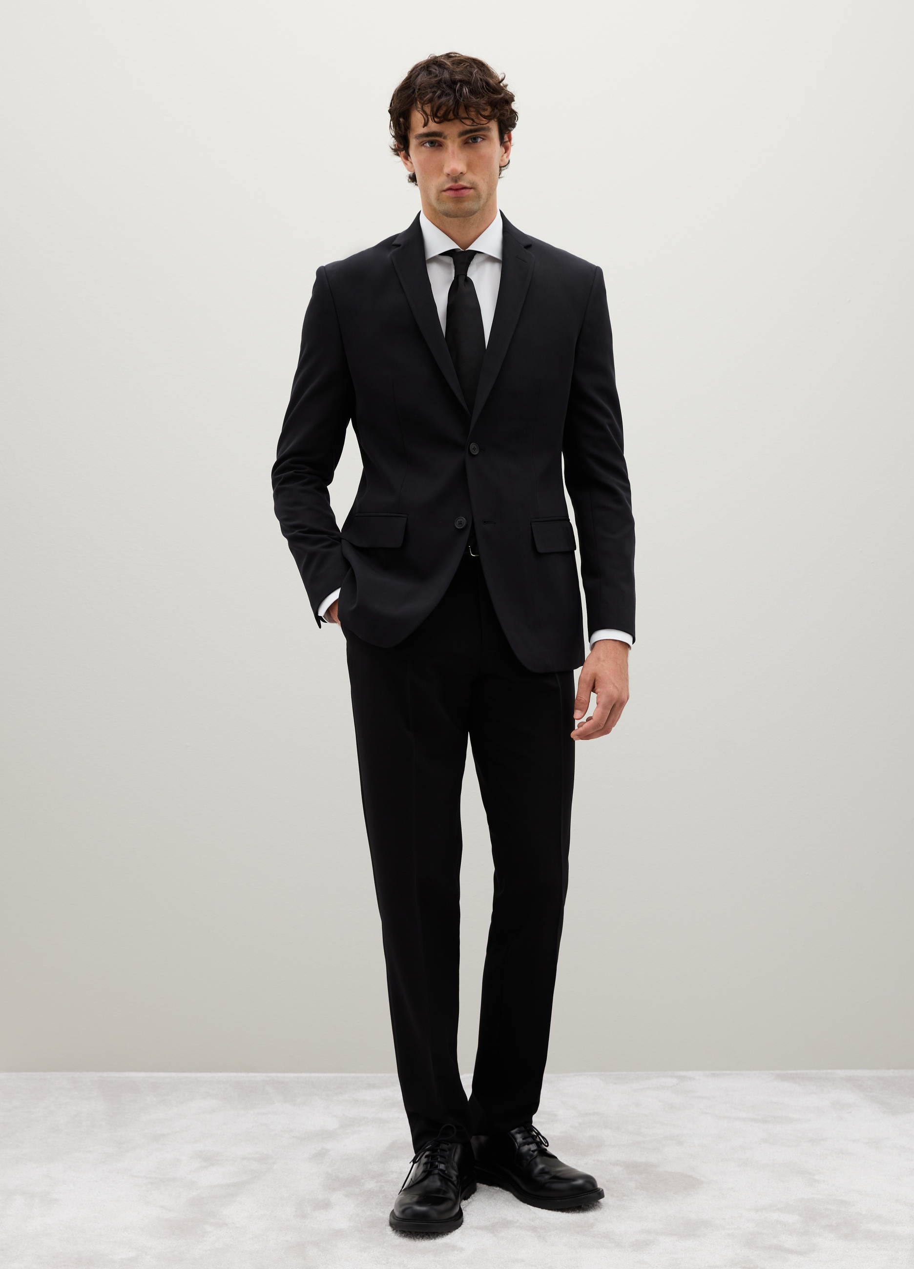 OVS, Blazer Negro Ajuste Slim Con Cierre De Botones, Hombre, Gunmetal, Talla: 54