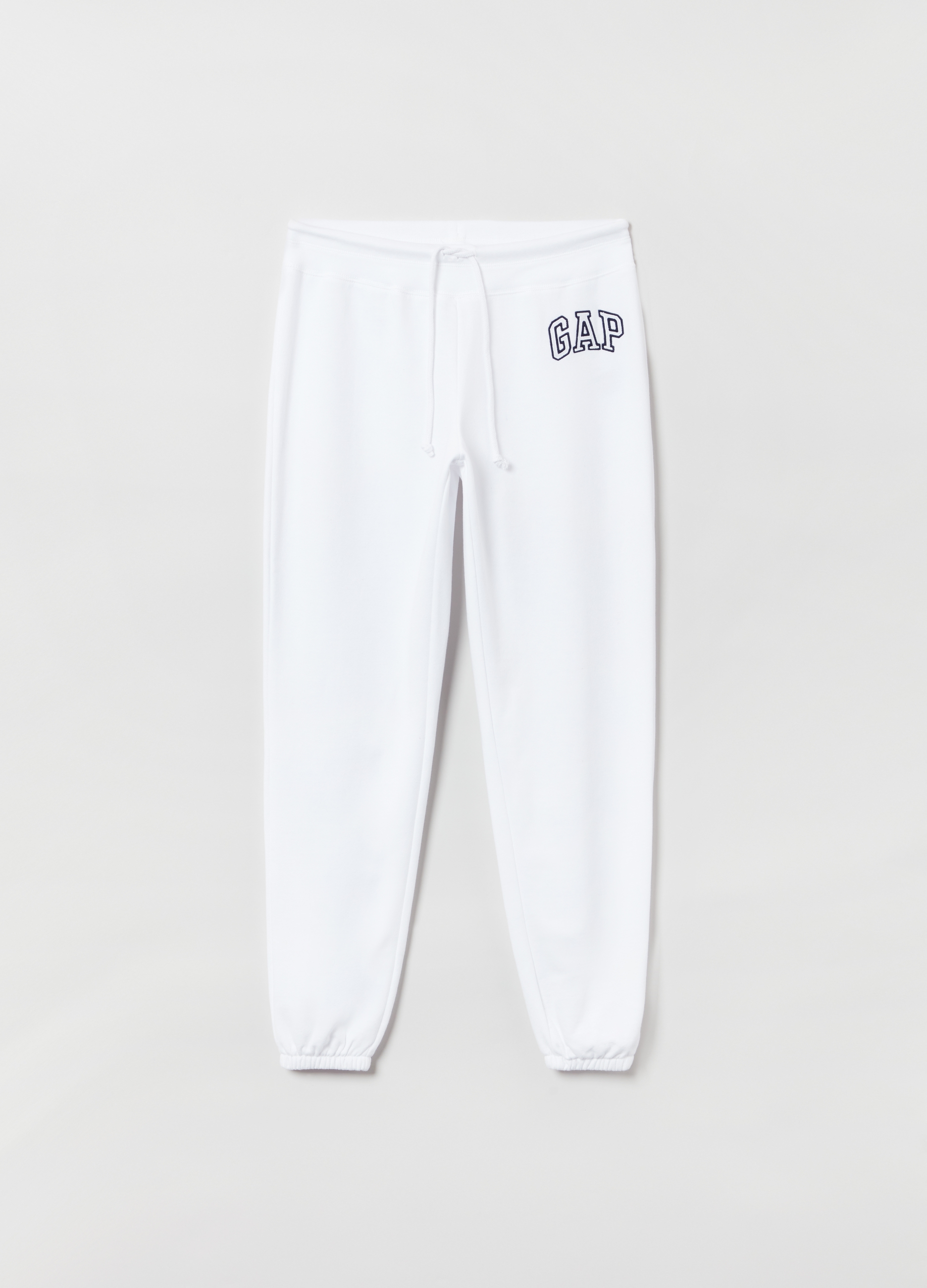 GAP, Joggers In Felpa Con Ricamo Logo, Donna, Bianco, Taglia: XL